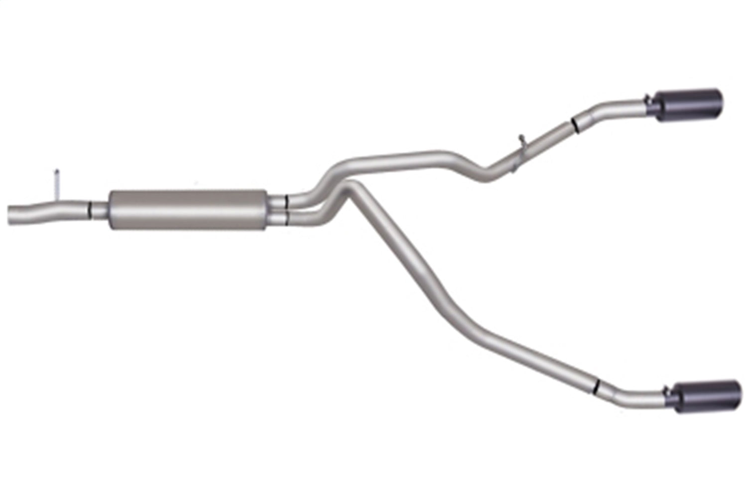 Gibson Performance Exhaust 69129B Black Elite Cat-Back Dual Split Exhaust System; Stainless Gibson Performance Exhaust 69129B
