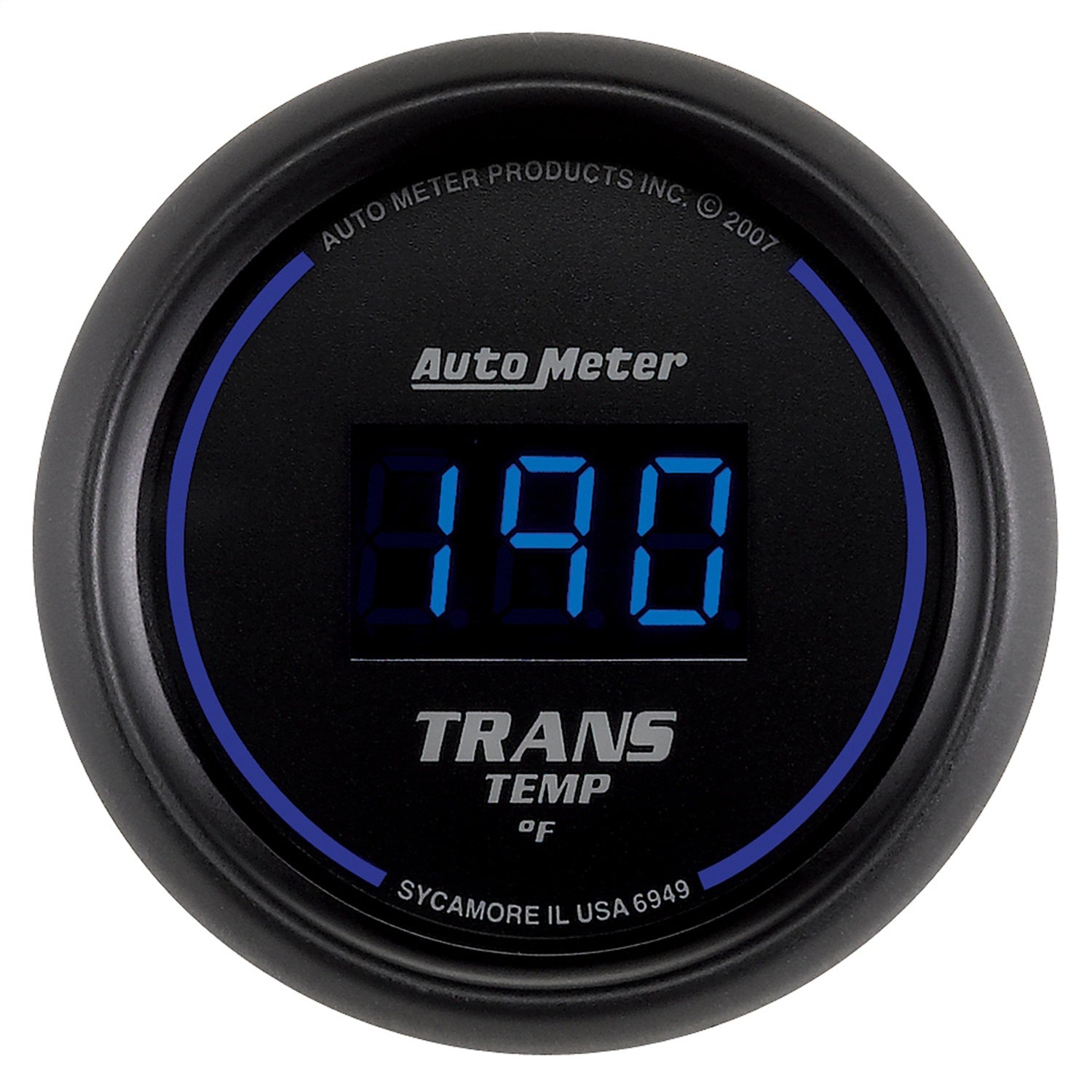 AutoMeter 6949 GAUGE; TRANS TEMP; 2 1/16in.; 340deg.F; DIGITAL; BLACK DIAL W/BLUE LED AutoMeter 6949