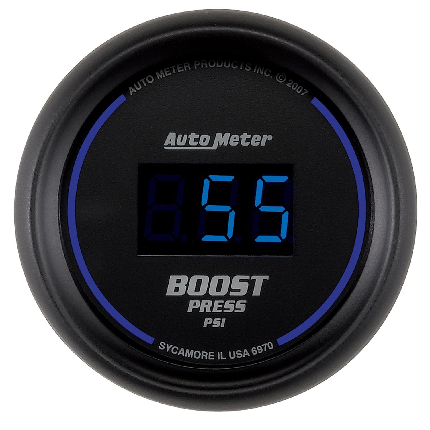 AutoMeter 6970 GAUGE; BOOST; 2 1/16in.; 60PSI; DIGITAL; BLACK DIAL W/BLUE LED AutoMeter 6970