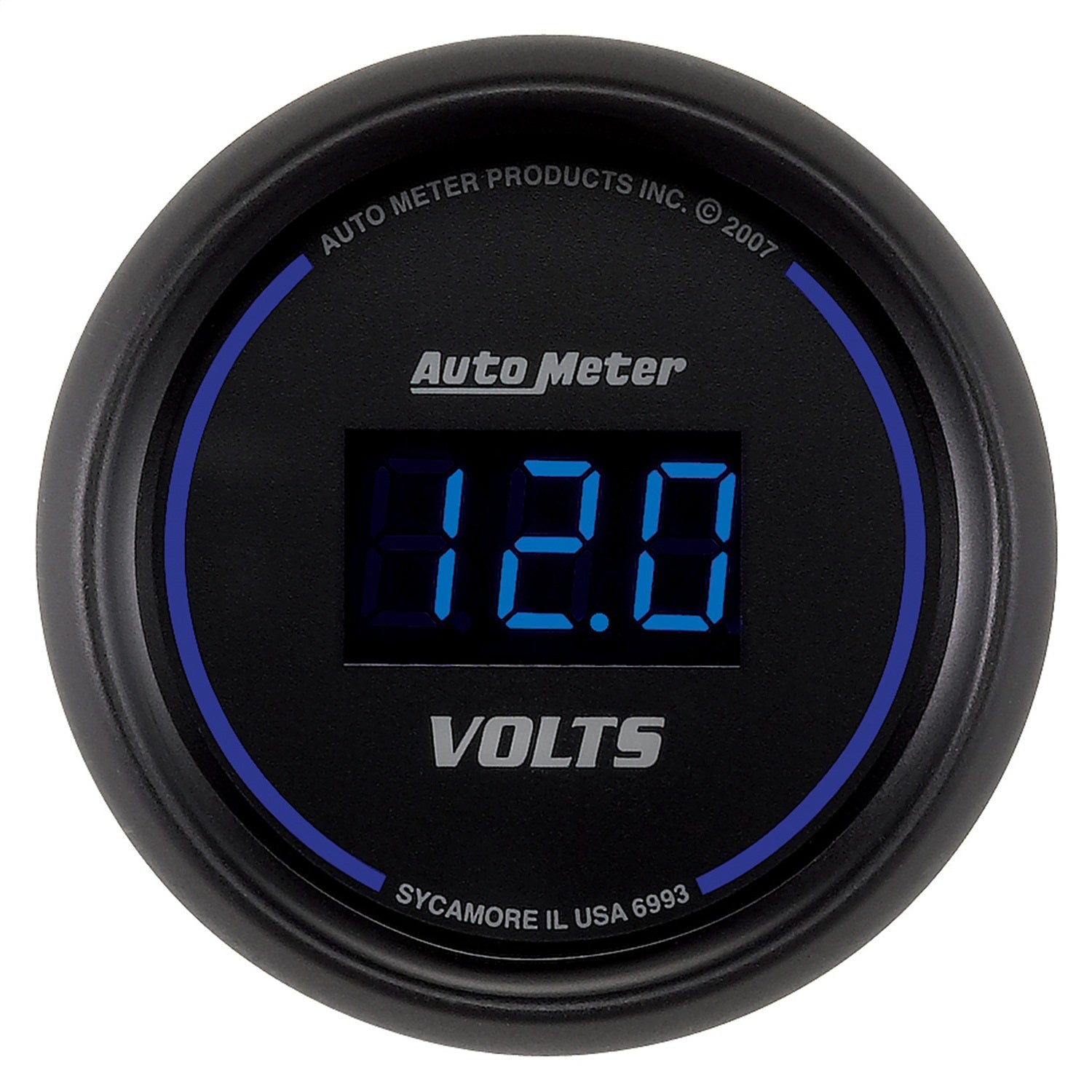 AutoMeter 6993 GAUGE; VOLTMETER; 2 1/16in.; 18V; DIGITAL; BLACK DIAL W/BLUE LED AutoMeter 6993