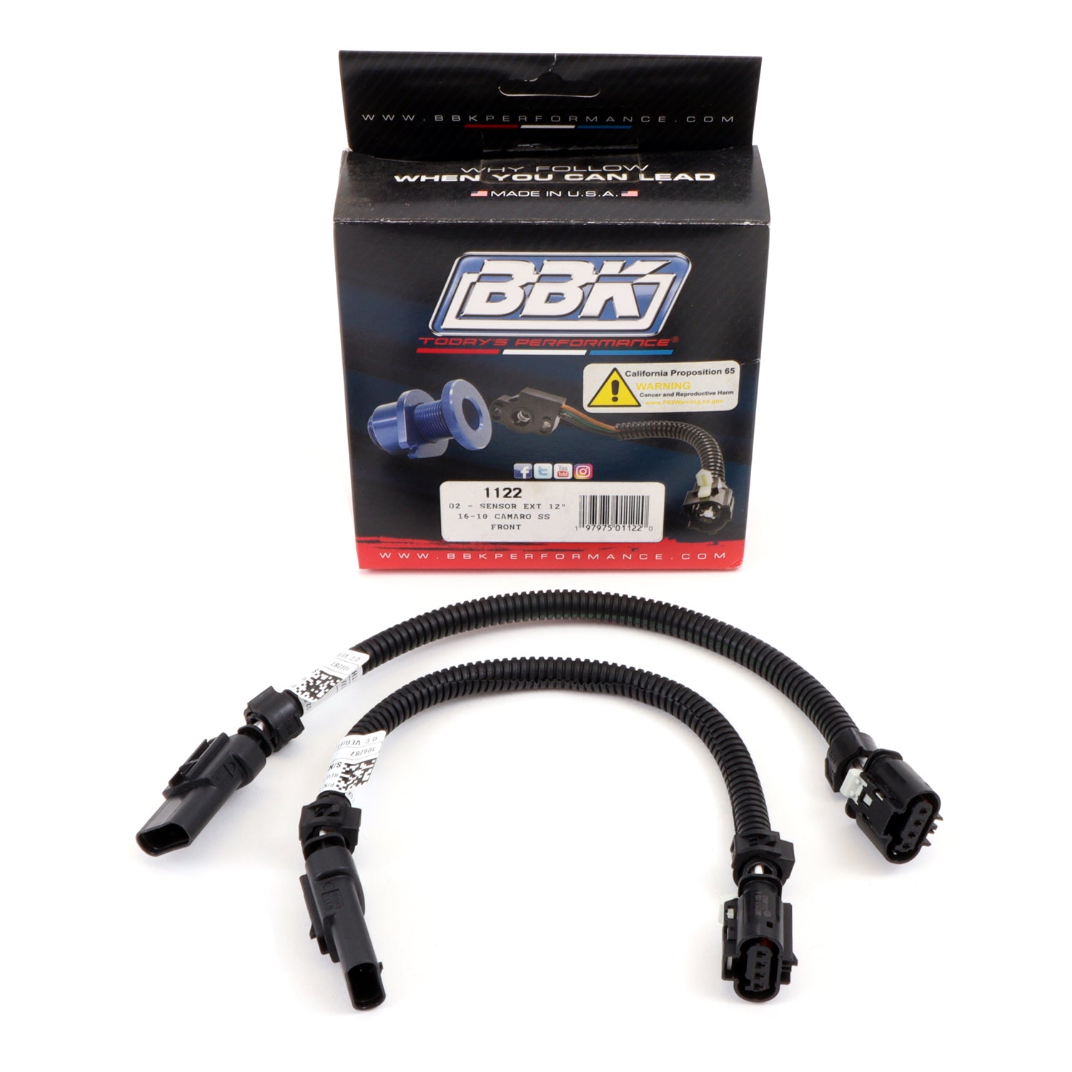 BBK Performance Parts 1122 2016-24 CAMARO 6.2L O2 WIRE HARNESS EXTENSIONS -MANUAL TRANSMISSION (FRONT) BBK Performance Parts 1122