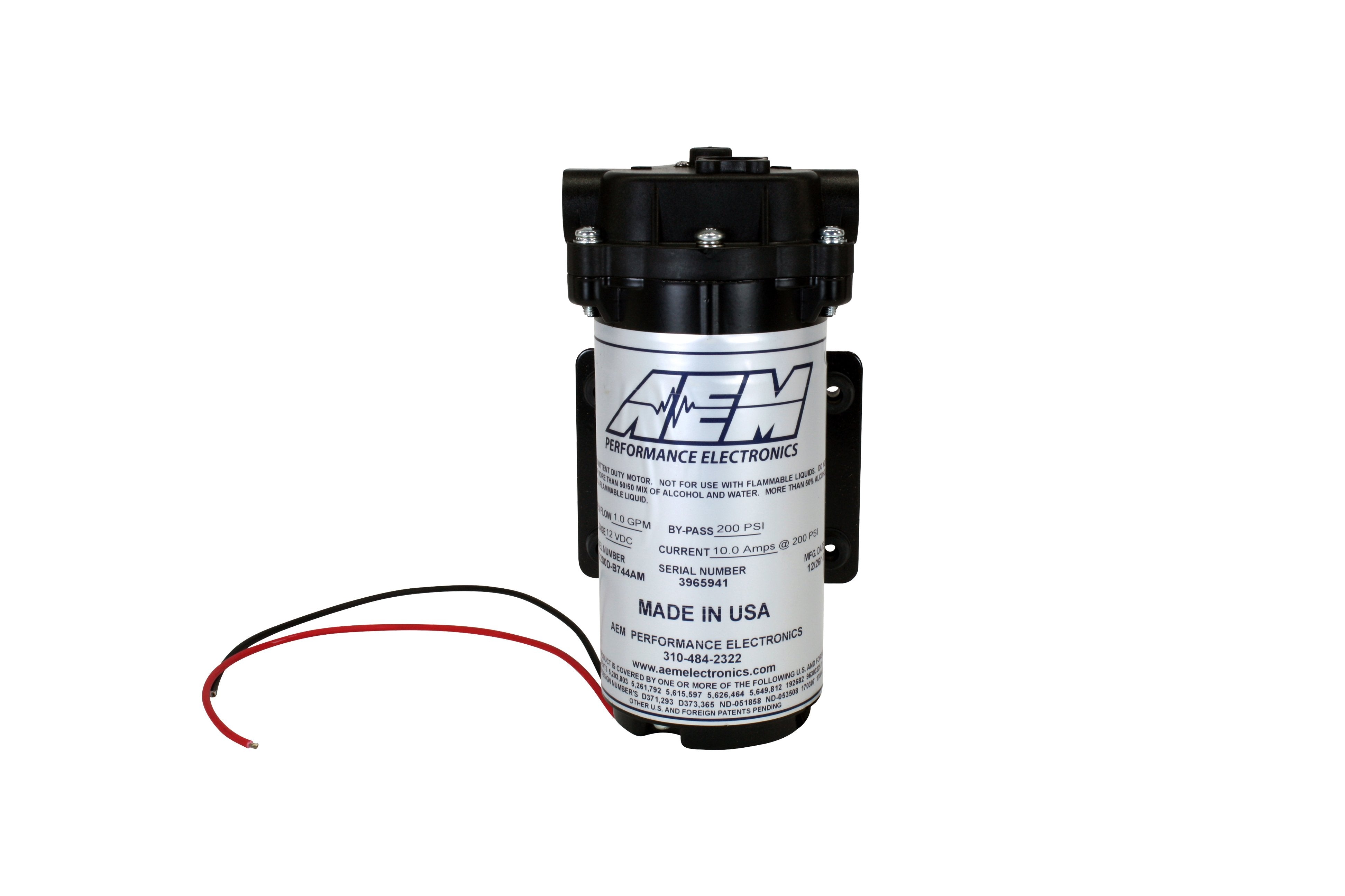 AEM Electronics 30-3015 AEM Water/Methanol  1/4" Push-Lock Hose Pump AEM Electronics 30-3015