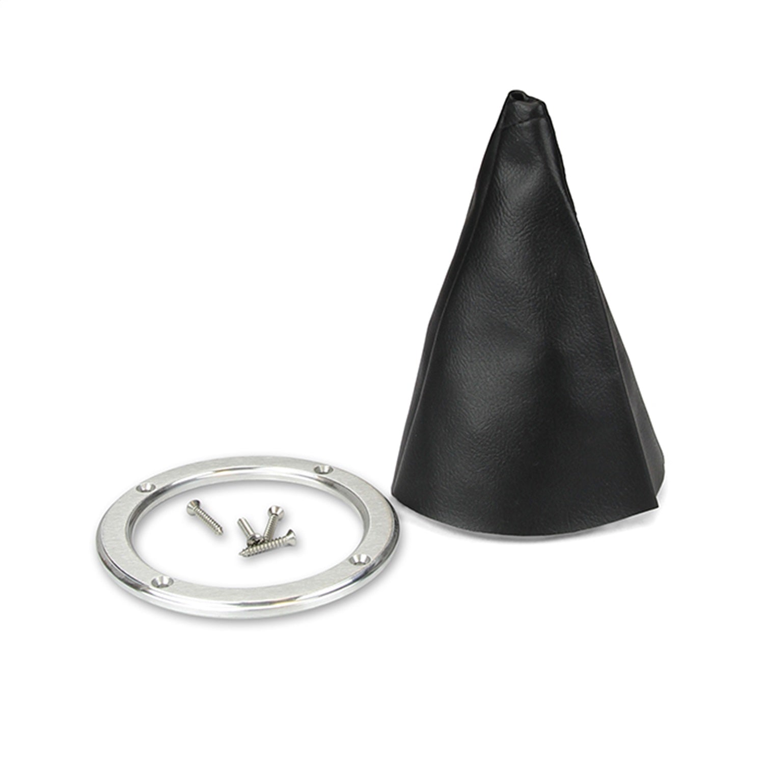 Lokar 70-BHRB Hot Rod Shifter Boot Kit; Incl. Boot/Stainless Screws/Billet Aluminum Boot Ring; Lokar 70-BHRB