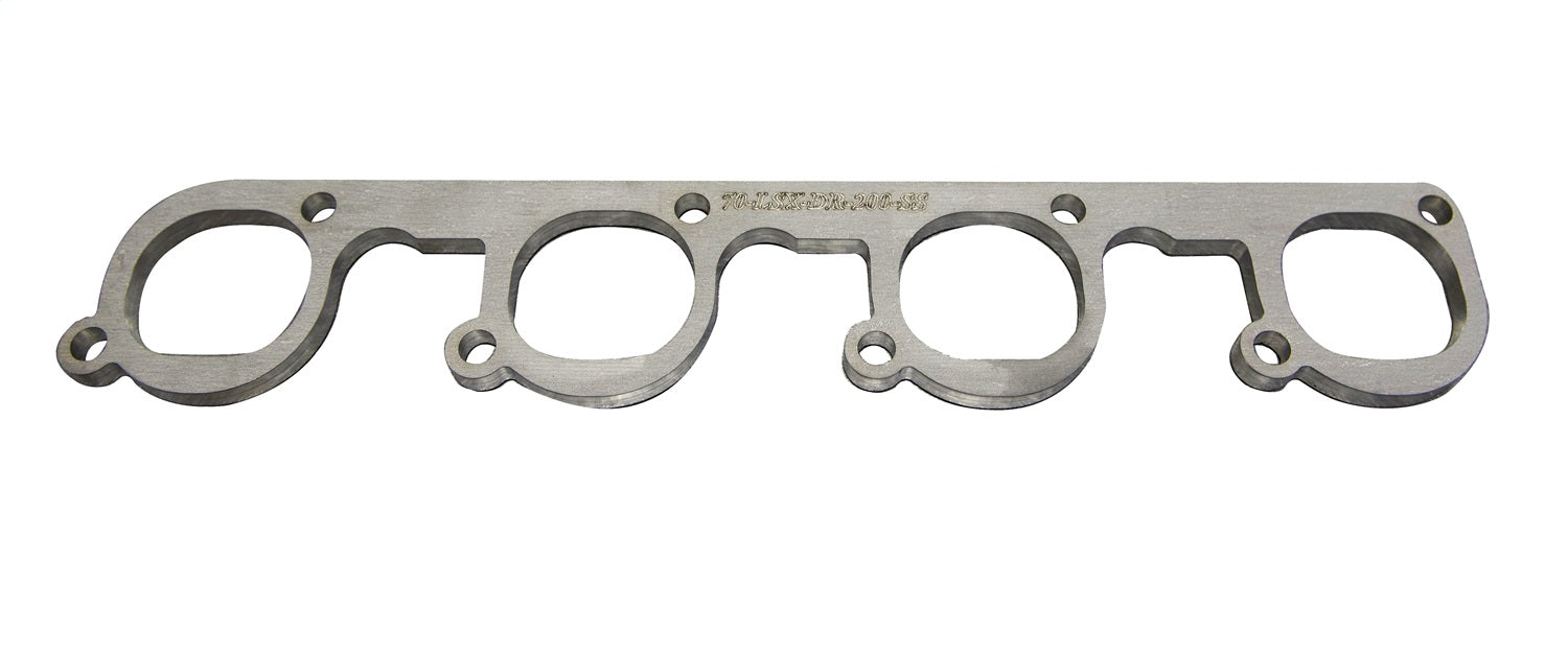 Kooks Custom Headers 70-LSX-DR-200-SS-REV1 GM LSX DR Header Flange. 3/8in. Thick Stainless. D-Shaped Port for 2in. Kooks Custom Headers 70-LSX-DR-200-SS-REV1