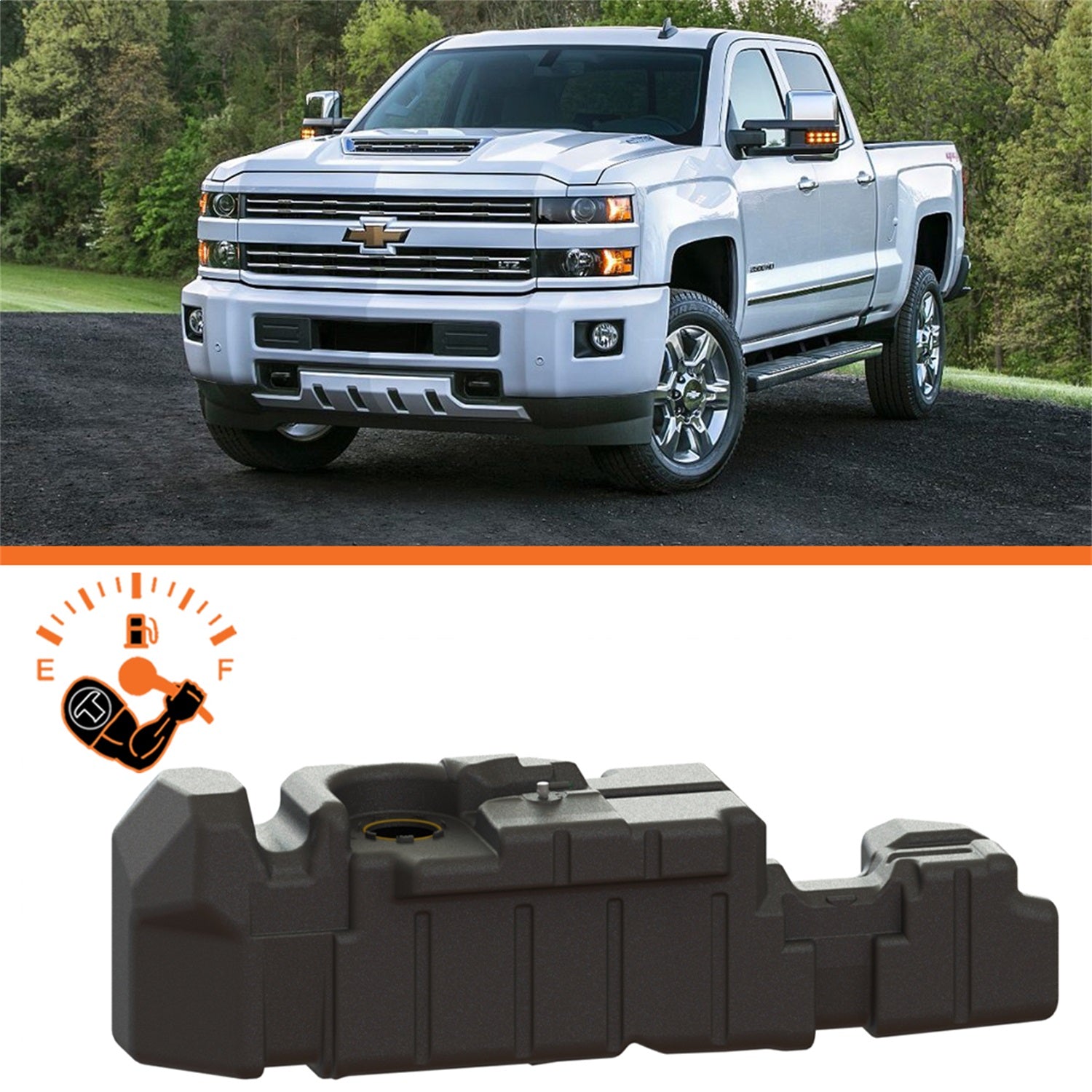 Titan Fuel Tanks 7010217 Extra Large Midship Tank; 56 Gallon; Cross Linked Polyethylene Fuel Tank; Titan Fuel Tanks 7010217
