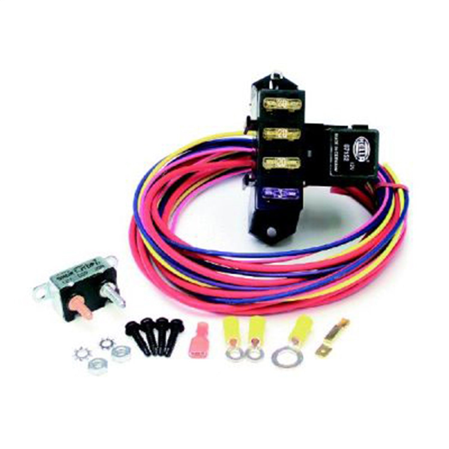 Painless Wiring 70113 3-Circuit Auxiliary Fuse Block; 3 Ignition-Hot Circuits; Uses One 40 Amp Relay; Painless Wiring 70113