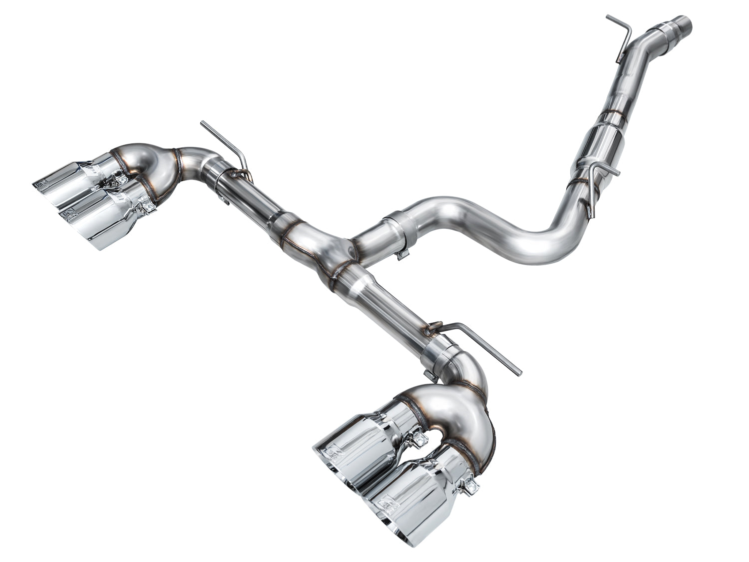 AWE Tuning 3020-42658 AWE Track Edition Exhaust for Volkswagen MK8 Golf R - Chrome Silver Tips AWE Tuning 3020-42658