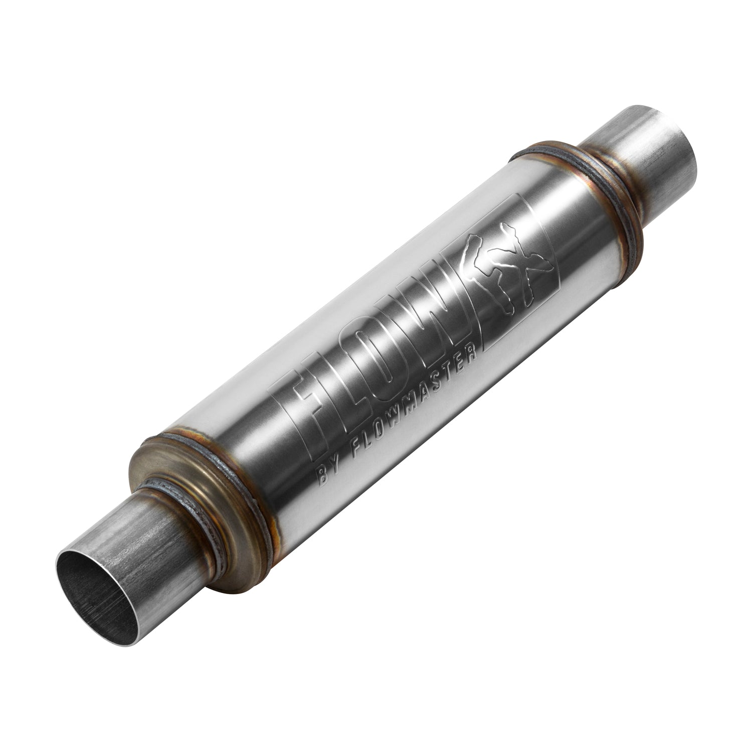 Flowmaster 71416 FlowFX Muffler; 2.5 in. Inlet/Outlet; Clamp On; Stainless Steel; Brushed Finish; Flowmaster 71416