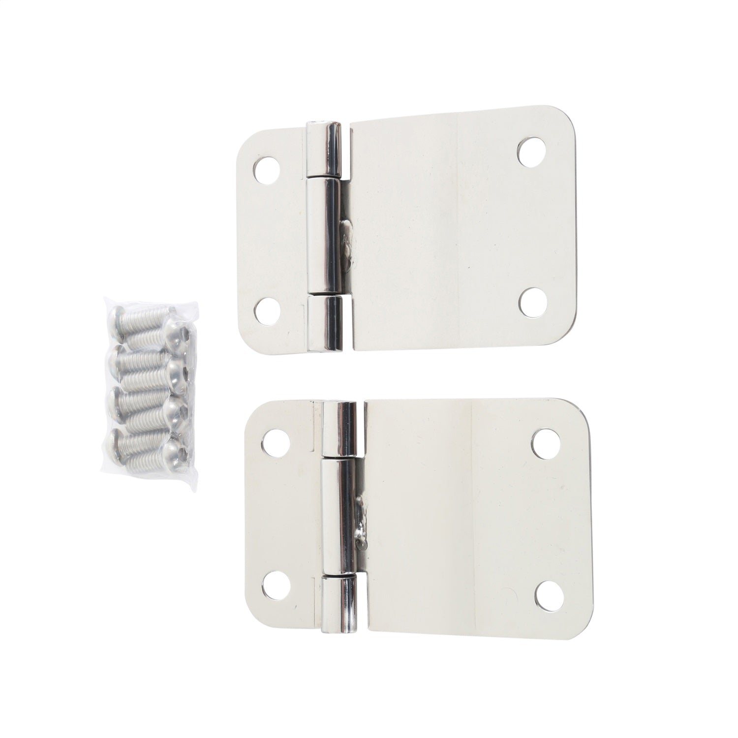 Tailgate Hinge; Pair; Incl. Hardware; Stainless Steel; No Drill Installation; Smittybilt 7419