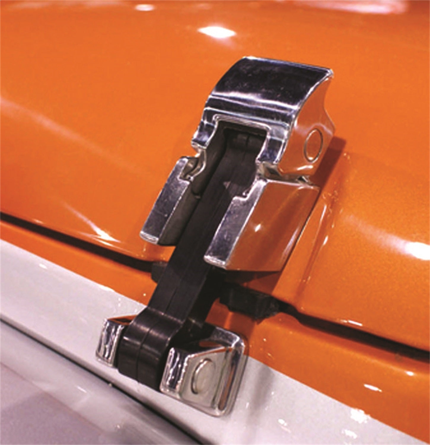 Rampage 74335 Hood Catch Kit; Rock Runner Cast Stainless Steel; Pair; Rampage 74335