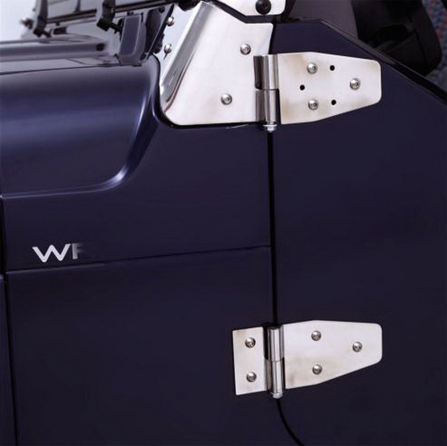 Rampage 7441 Door Hinges; For Use w/Full Or Half Doors; Stainless; Set; Rampage 7441