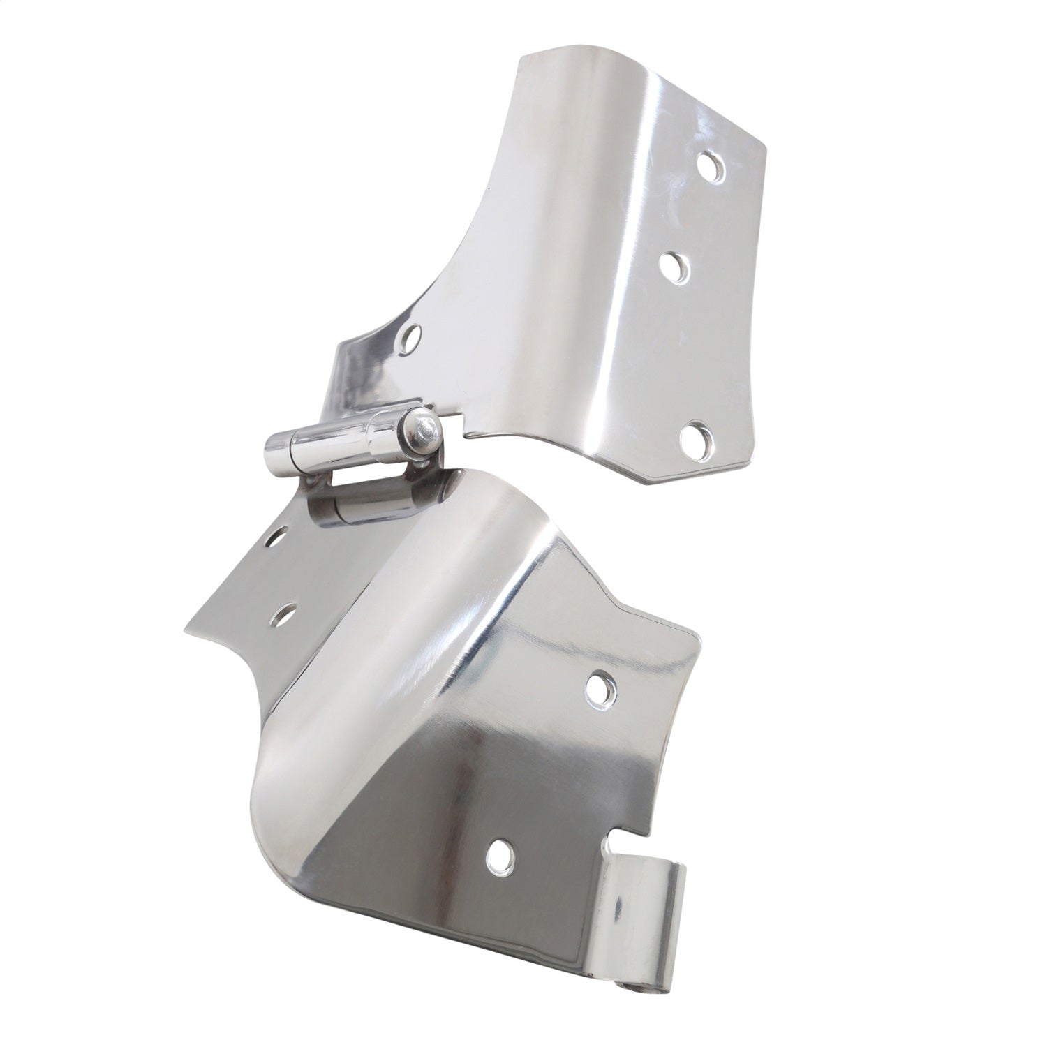 Windshield Hinge; Pair; Stainless Steel; No Drill Installation; Smittybilt 7493