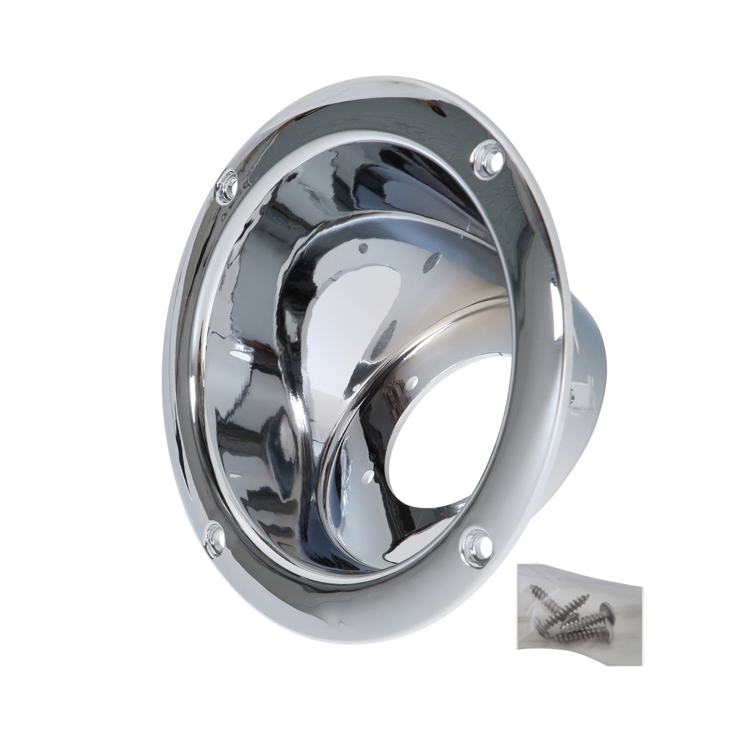 Gas Filler Housing; Direct Replacement; Chrome; No Drill Installation; Smittybilt 7508