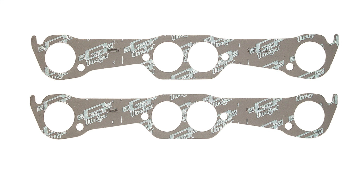 Mr Gasket 7523MRG Ultra Seal Exhaust Gasket Set; Round Port Shape; Port Diameter 1.88 in.; Mr Gasket 7523MRG