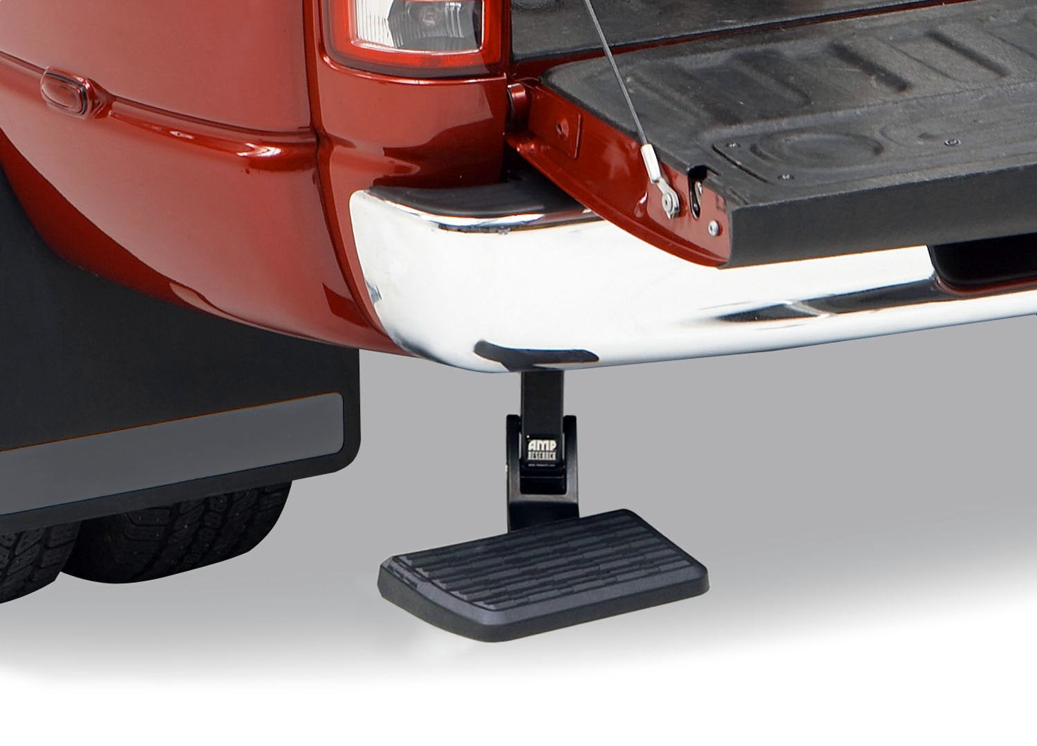 AMP Research 75306-01A BedStep®; Rear Bumper Access; Black; Not Compatible w/Dual Exhaust; AMP Research 75306-01A