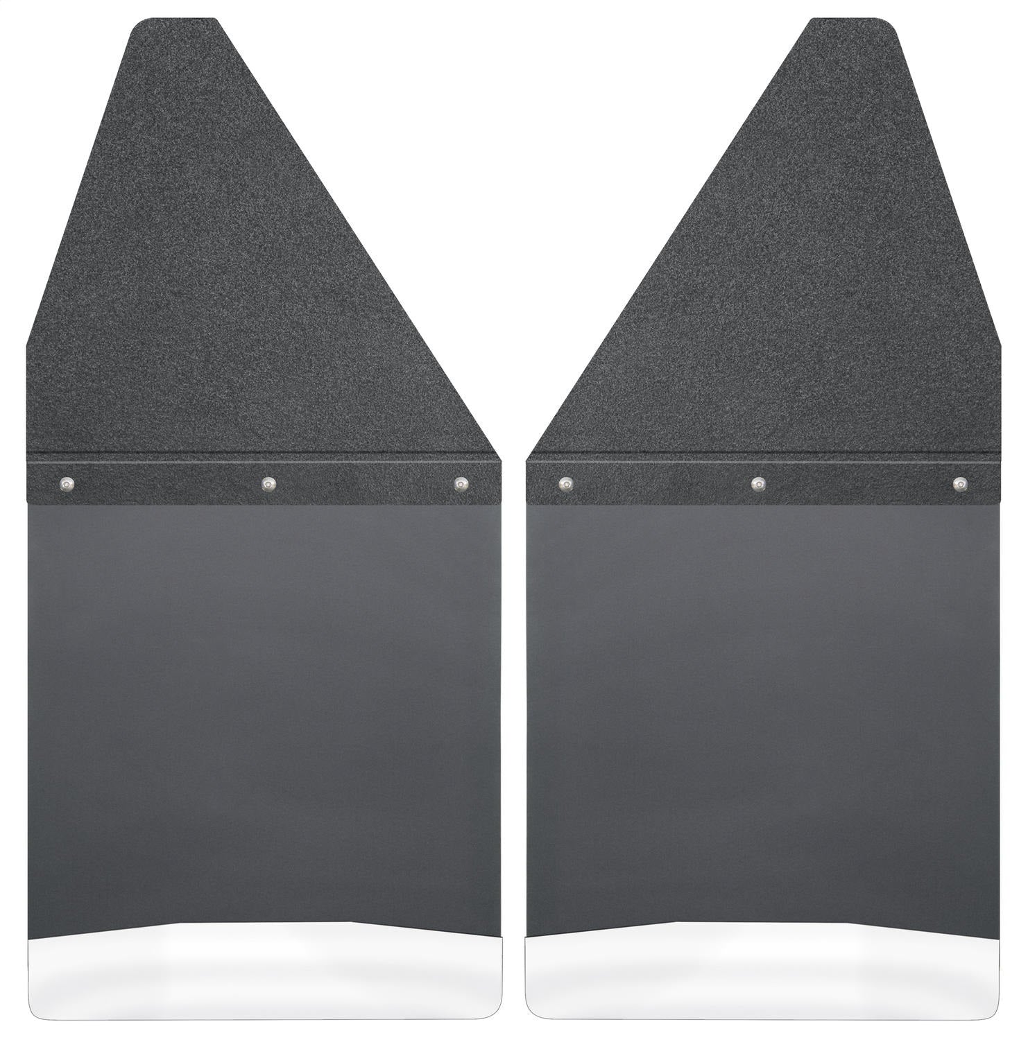 Husky Liners 17100 Kick Back Mud Flaps 12in. Wide-Black Top and Stainless Steel Weight Husky Liners 17100