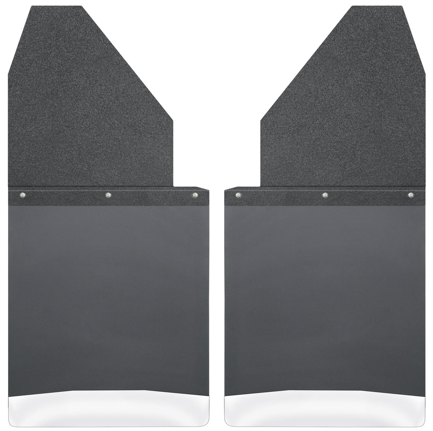Husky Liners 17111 Kick Back Mud Flaps 14in. Wide-Black Top and Stainless Steel Weight Husky Liners 17111