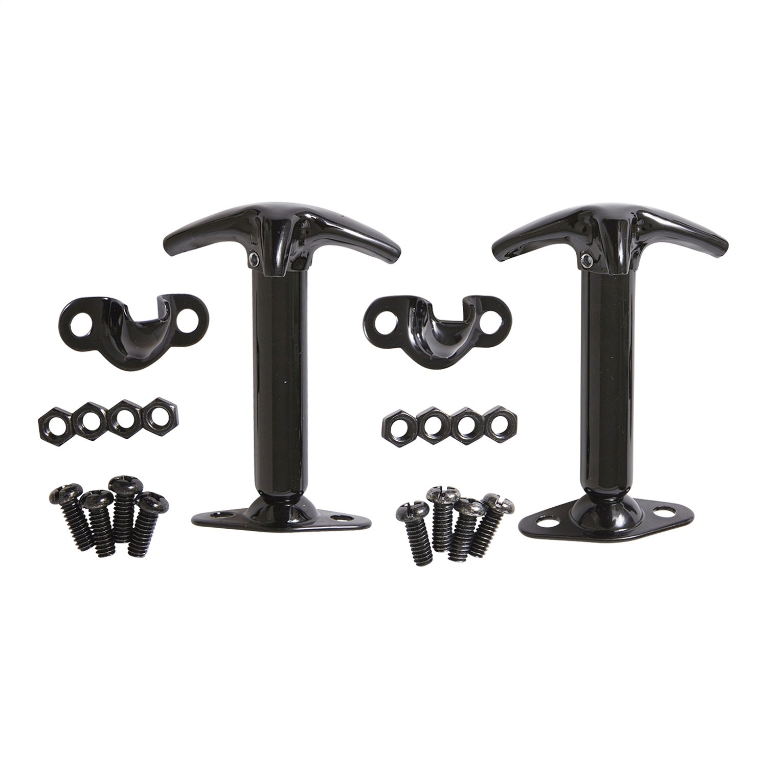 Hood Catch; Pair; Black; No Drill Installation; Smittybilt 7601