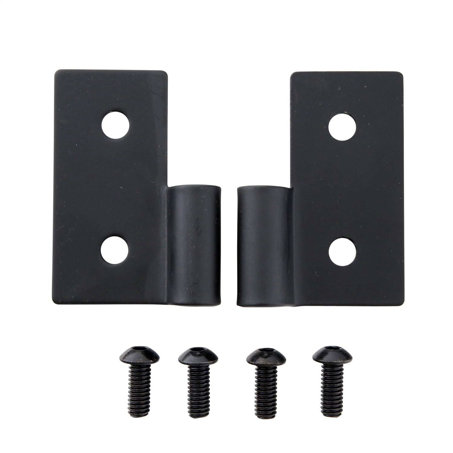 Lower Door Hinge Bracket; Pair; Black; No Drilling Installation; Front; Smittybilt 7607