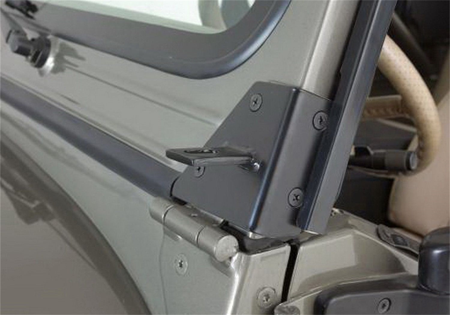 Rampage 7609 Windshield Hinge Light Bracket; Black; Pair; Rampage 7609