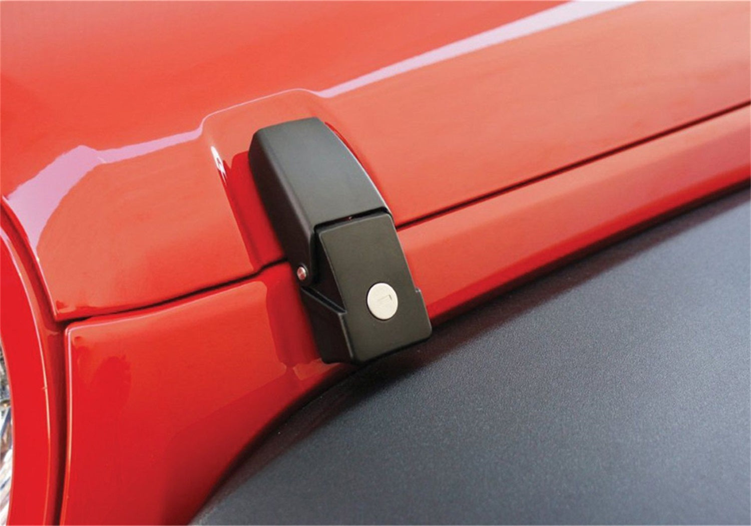 Rampage 76336 Hood Catch Kit; Locking; Black Powder Coat Over Stainless; Pair; Rampage 76336