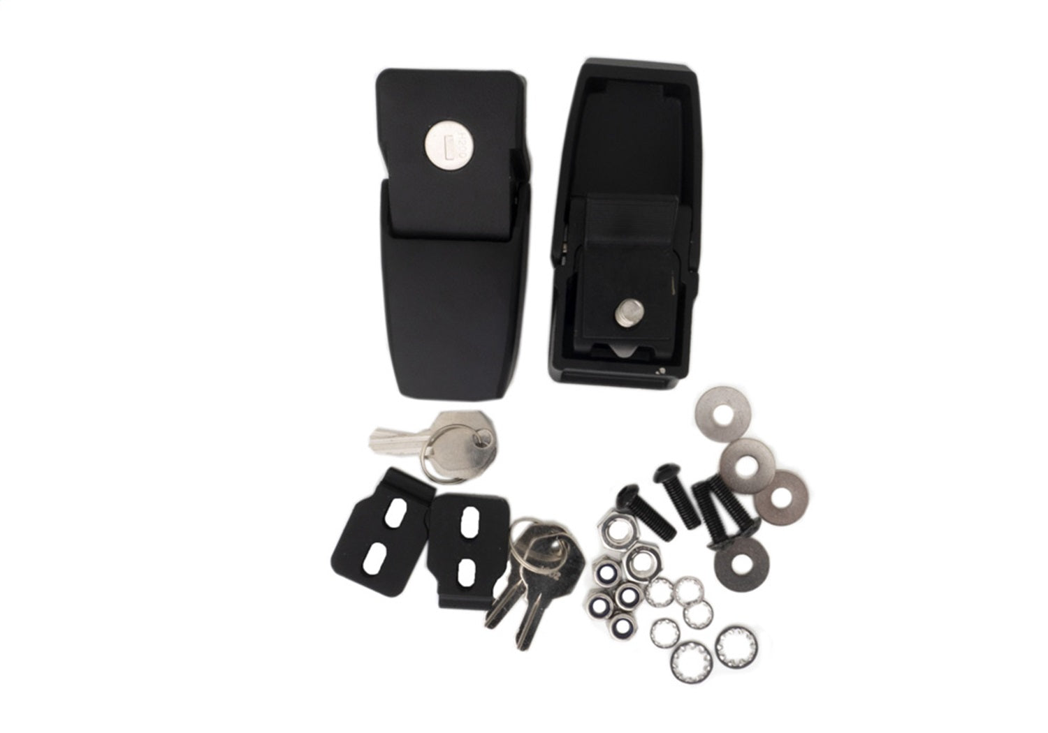 Rampage 76337 Hood Catch Kit; Black; Pair; Rampage 76337