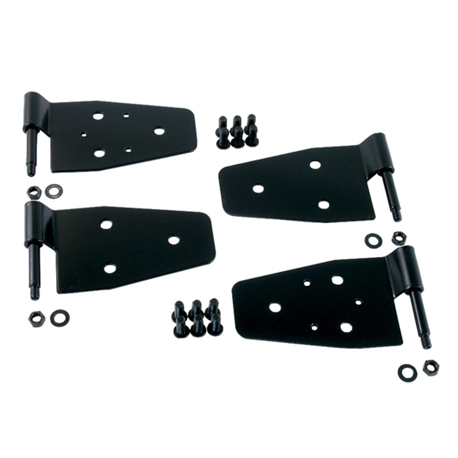 Rugged Ridge 11202.01 Door Hinge Kit; Front; For Use w/Half Or Full Steel Doors; 4 pc.; Black; Rugged Ridge 11202.01