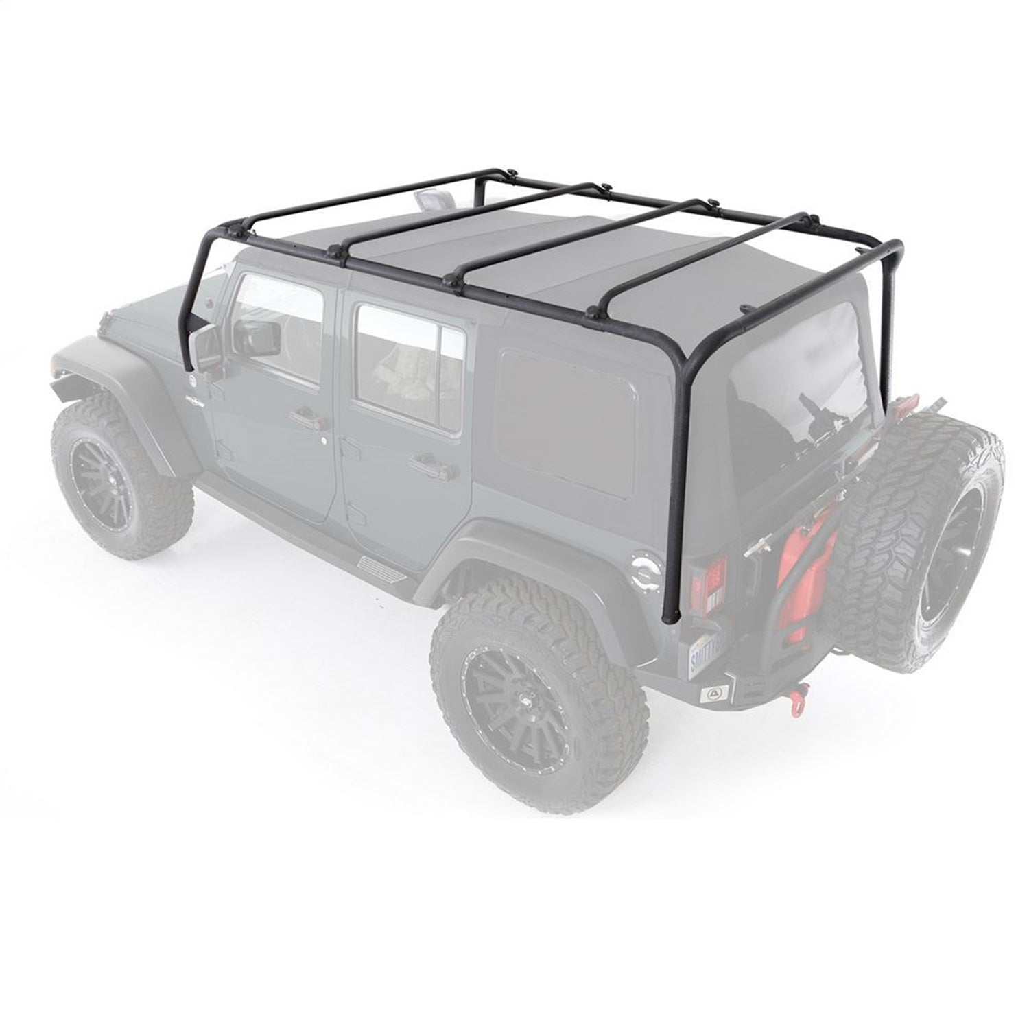 SRC Roof Rack; Black Textured; No Drill Installation; Box 2; Smittybilt 76717-02