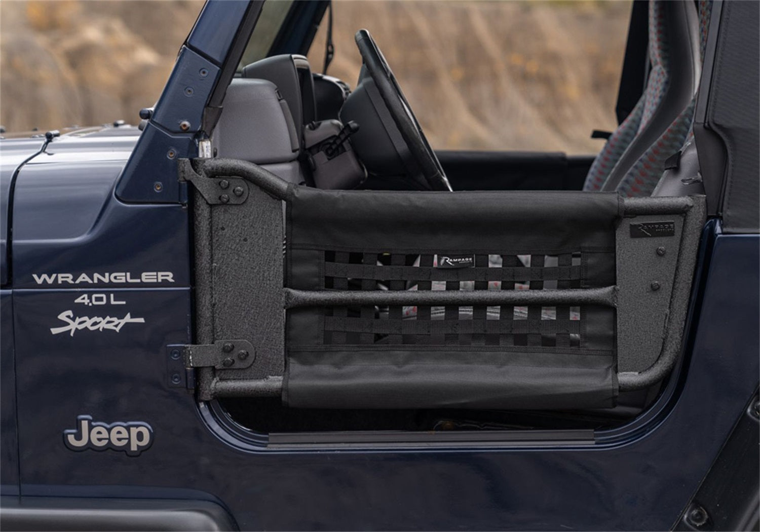 Rampage 7683 Trail Doors; 2 Door Set; OE Black; w/NET; Rampage 7683