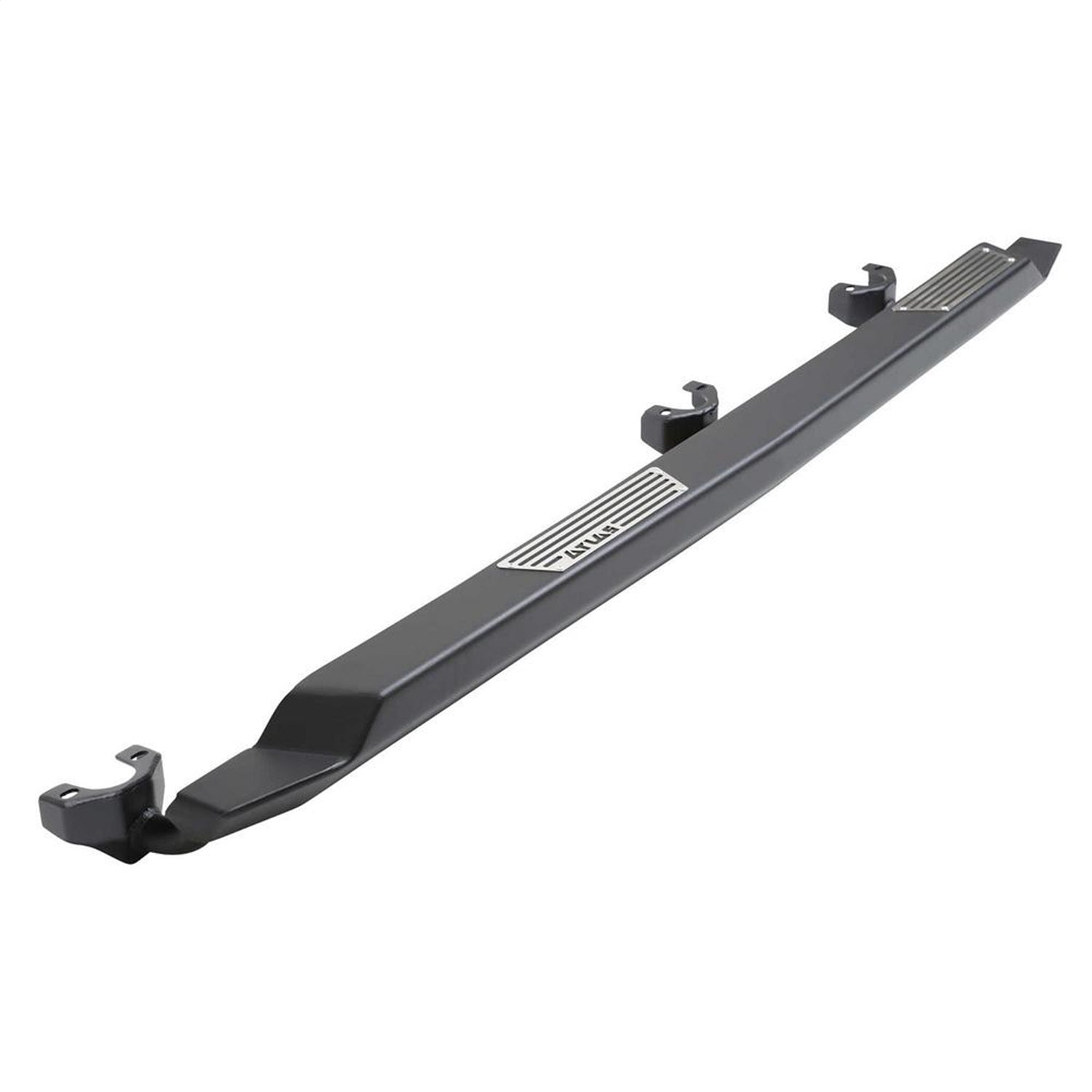 Atlas XRC Rock Slider; Black Powder Coat; w/Step; Lite Textured; Smittybilt 76898LT