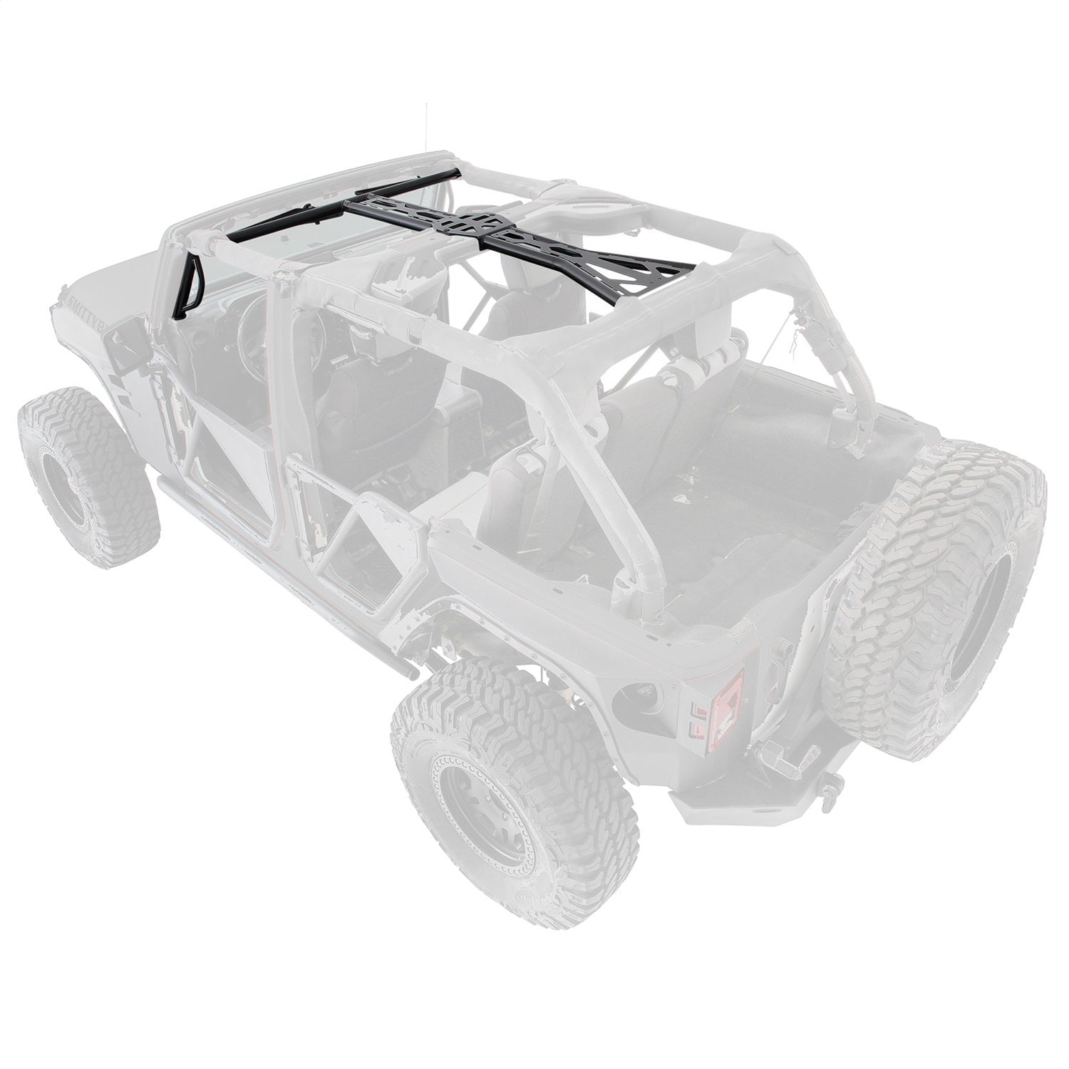 SRC Roll Cage Kit; 7 pc.; Gloss Black; Smittybilt 76902