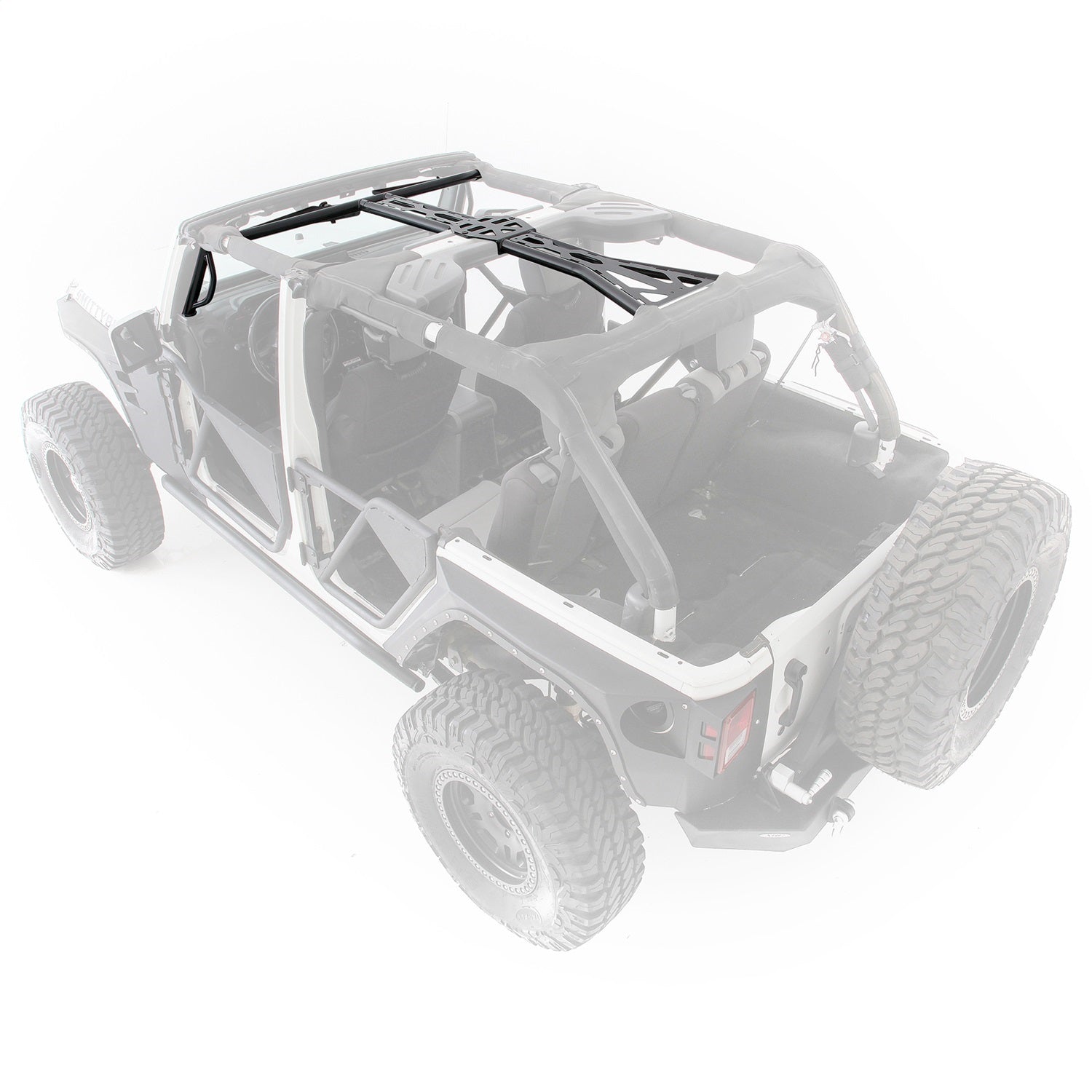 SRC Roll Cage Kit; 7 pc.; Gloss Black; Smittybilt 76903