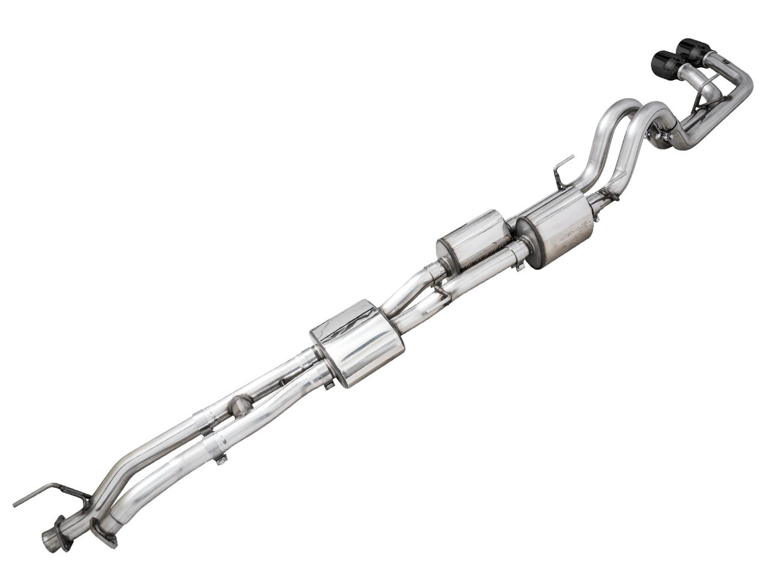 AWE Tuning 3015-33826 AWE 0FG Exhaust w/ BashGuard for 3rd Gen Tacoma - Dual Diamond Black Tips AWE Tuning 3015-33826
