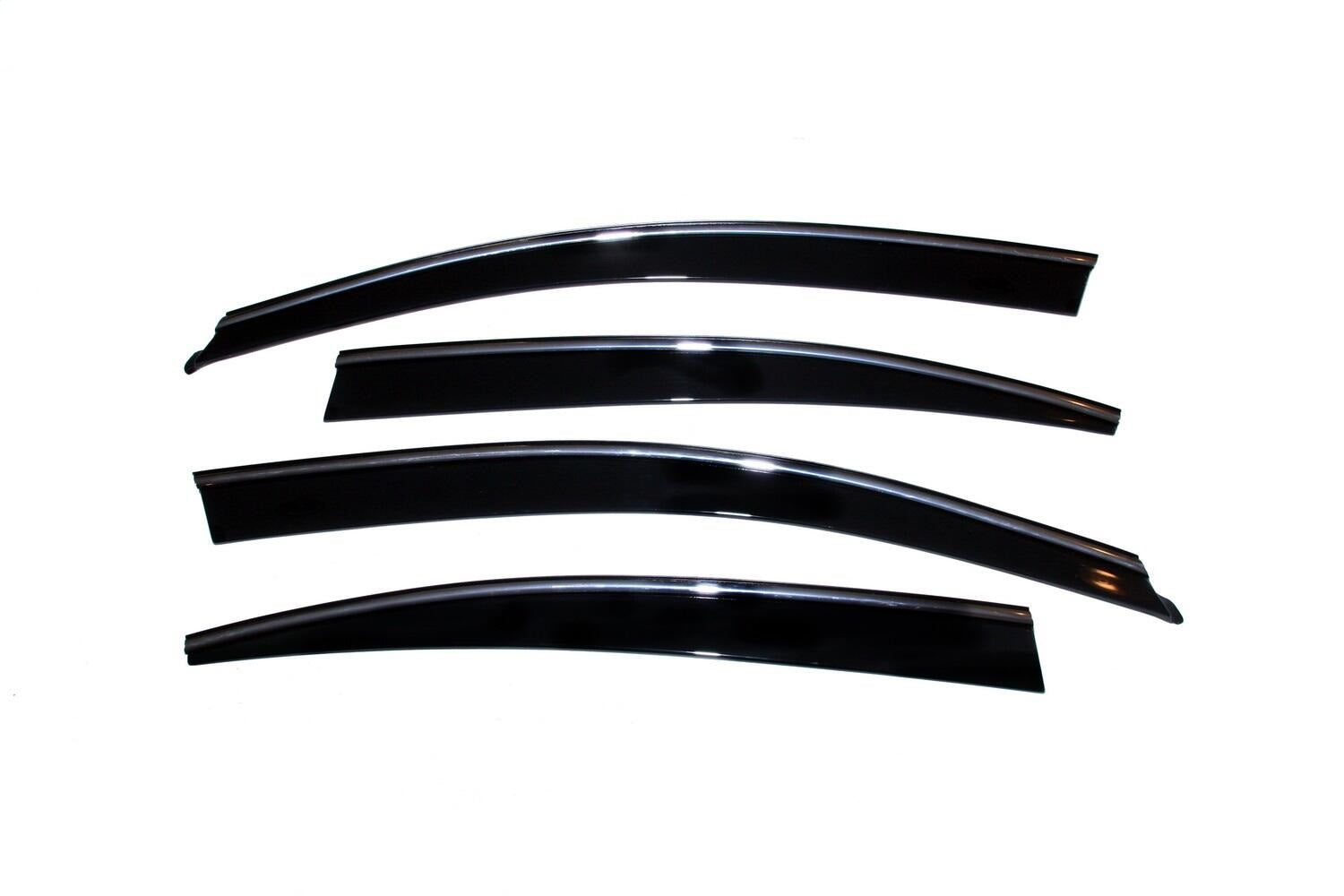 Auto Ventshade AVS 794011 Ventvisor® Low Profile Deflector 4 pc.; Smoke w/Chrome Trim; Auto Ventshade AVS 794011