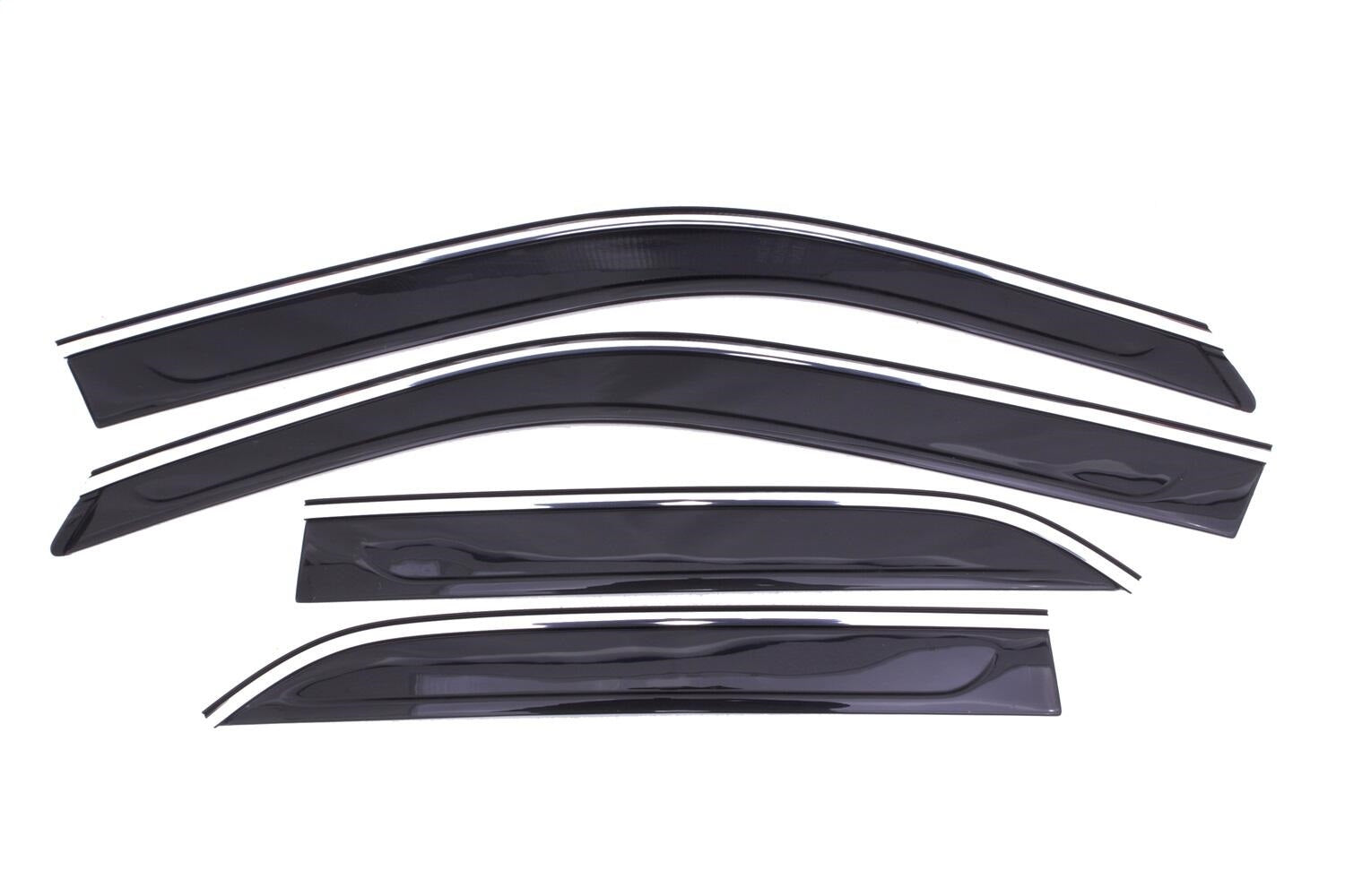 Auto Ventshade AVS 794016 Ventvisor® Low Profile Deflector 4 pc.; Smoke w/Chrome Trim; Auto Ventshade AVS 794016