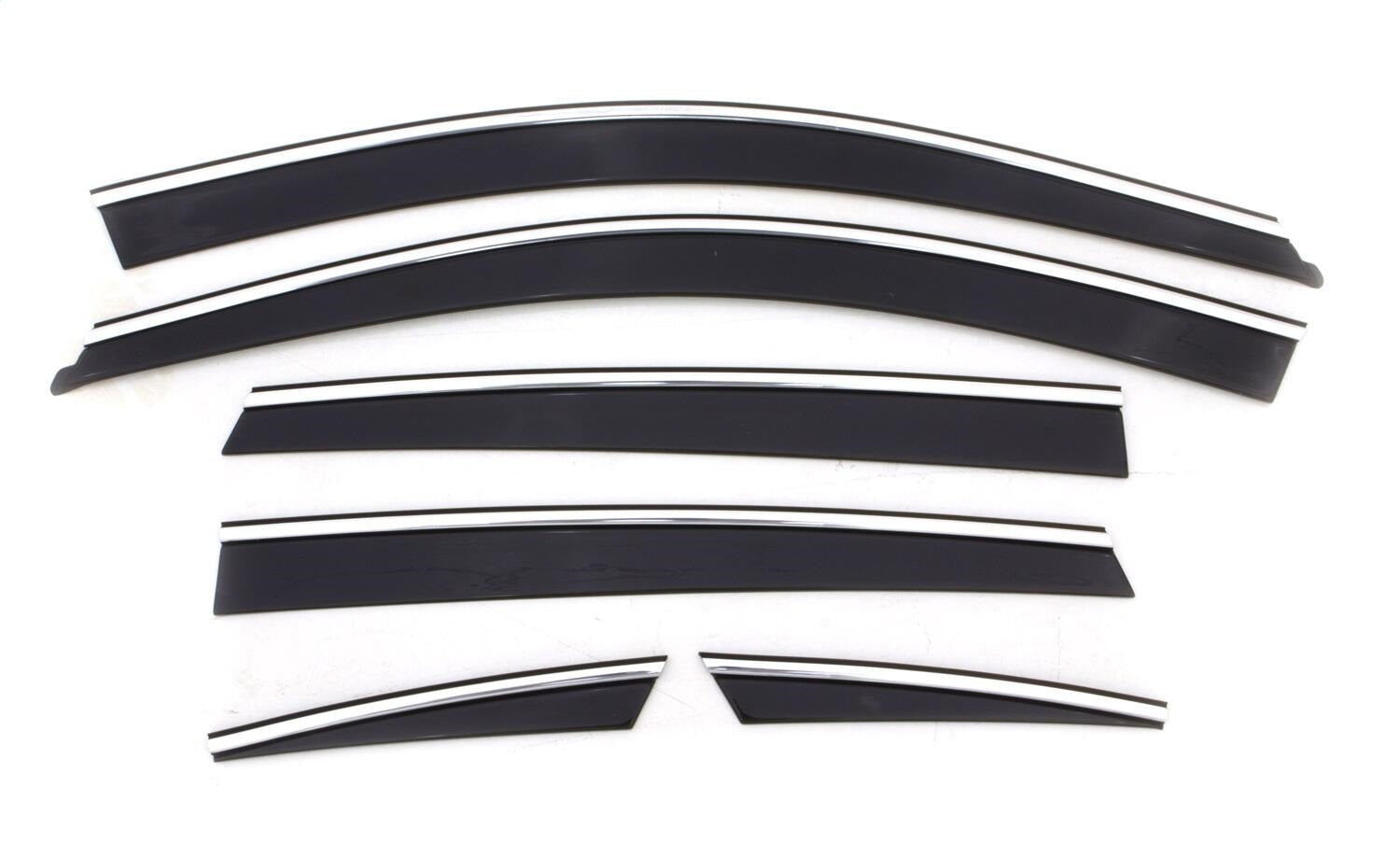 Auto Ventshade (AVS) 796002 Ventvisor® Low Profile Deflector 6 pc.; Smoke w/Chrome Trim; Auto Ventshade (AVS) 796002