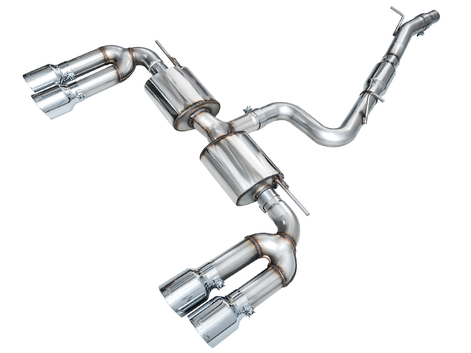 AWE Tuning 3015-42897 AWE Touring Edition Exhaust for Audi 8Y S3 - 4.5" Chrome Silver Tips AWE Tuning 3015-42897