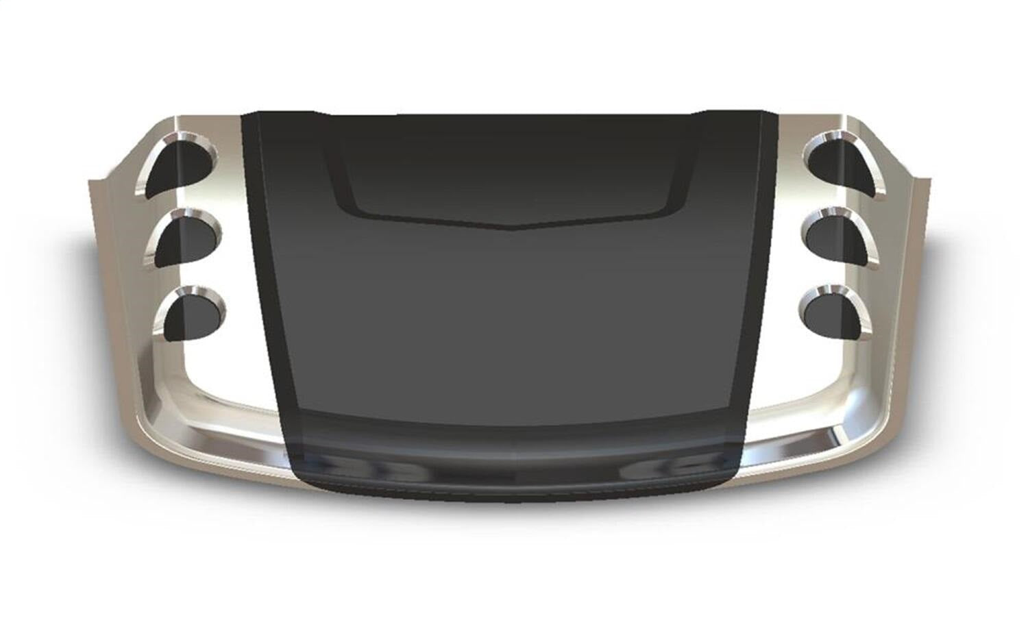 Auto Ventshade (AVS) 80012 Truck Cowl Scoop; 2 in. x 19 1/2 in. x 16 1/2 in.; Smoke; Small; Auto Ventshade (AVS) 80012