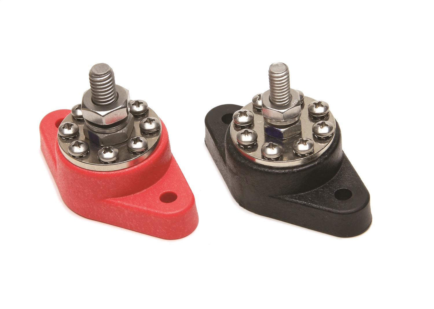 Painless Wiring 80116 8-Point Distribution Block; Red/Black; Painless Wiring 80116