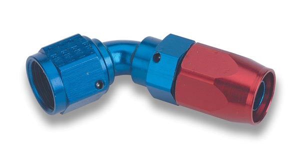 Earls 60 Degree Swivel-Seal® Hose End AN -16 - Red/Blue