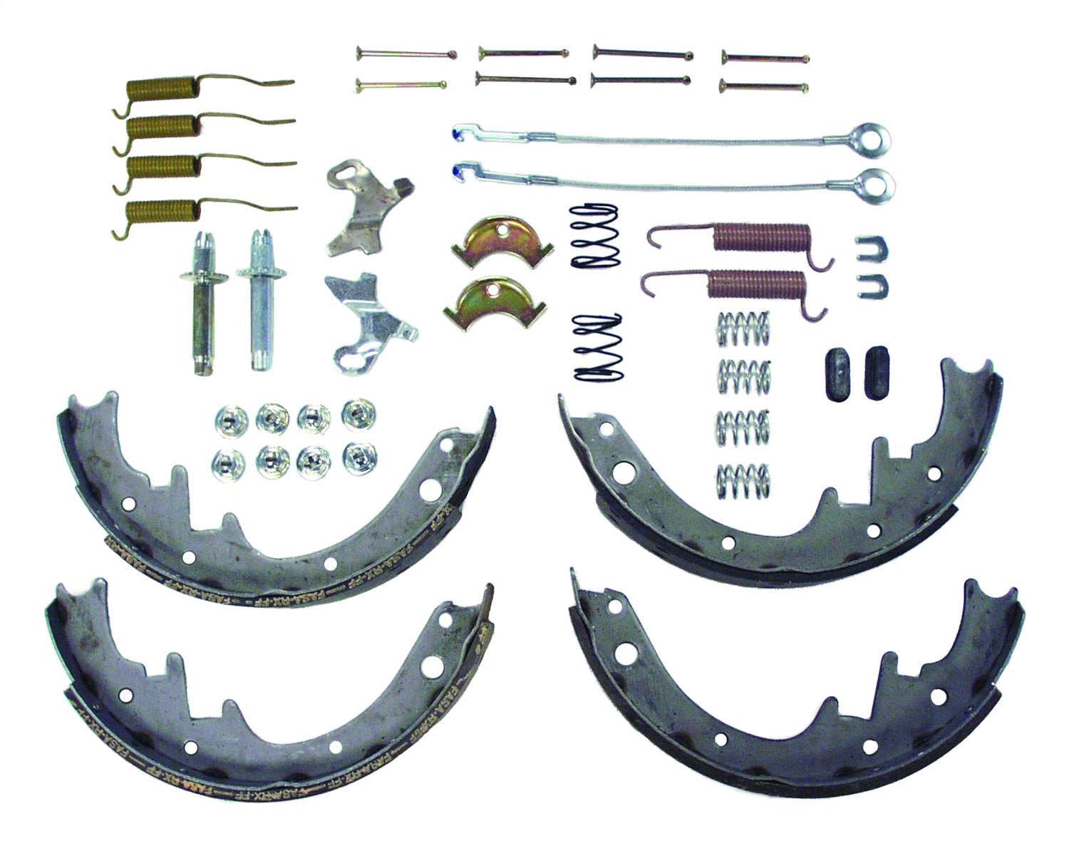 Crown Automotive Jeep Replacement 8133818MK Brake Shoe Service Kit; Incl. Shoes/Lining Set/Hardware Kit; 10 in. x 1.75 in.; Crown Automotive Jeep Replacement 8133818MK