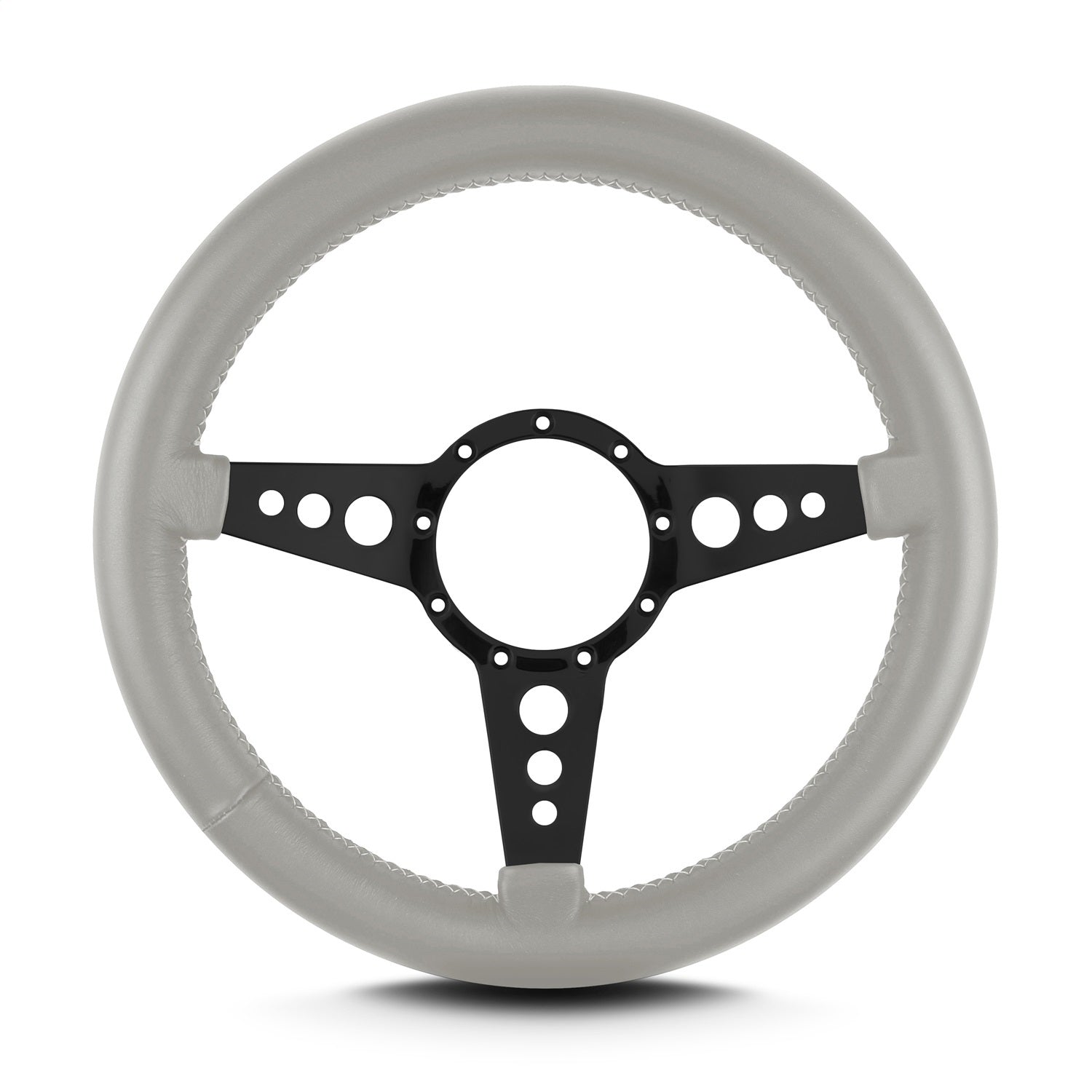 Lokar 81407 Lecarra Mark 4 GT Steering Wheel; Light Grey; Black Spokes; 14 in. Thick Grip; Lokar 81407
