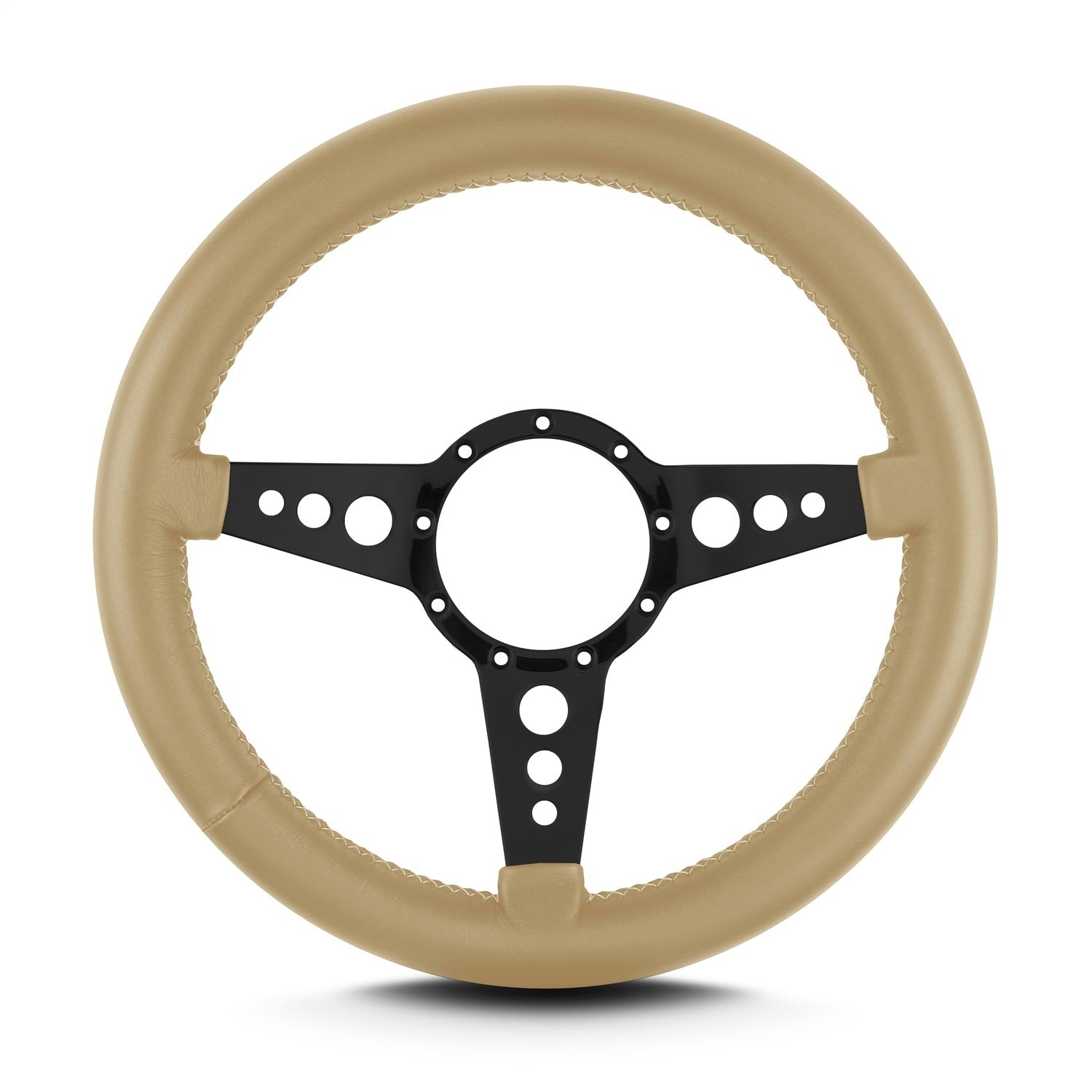 Lokar 81409 Lecarra Mark 4 GT Steering Wheel; Tan; Black Spokes; 14 in. Thick Grip; Lokar 81409