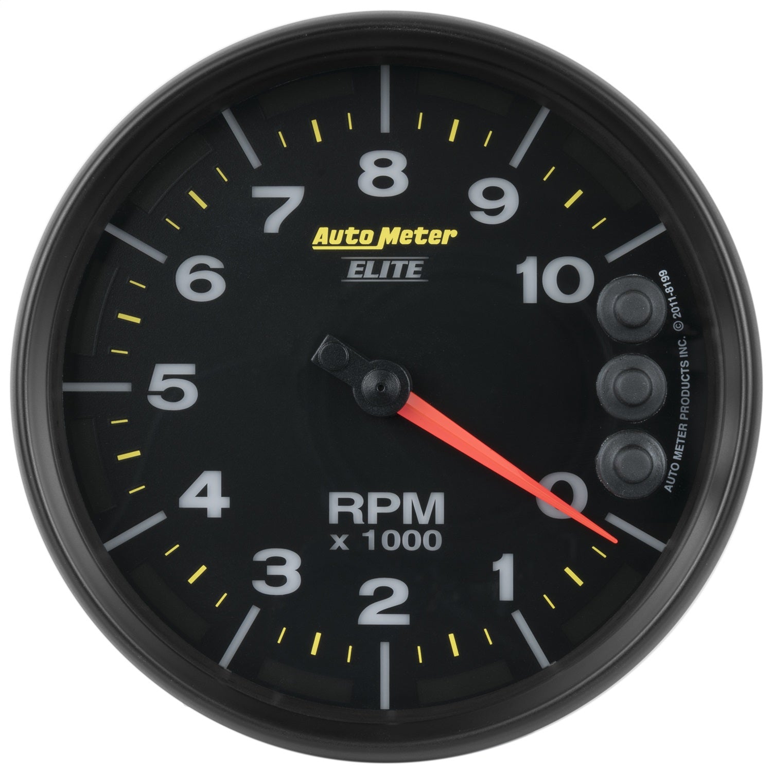 AutoMeter 8199-05702 GAUGE; TACH; 5in.; 10K RPM; CARBON FIBER; W/PIT ROAD LIGHTS/PEAK; NASCAR CAN AutoMeter 8199-05702