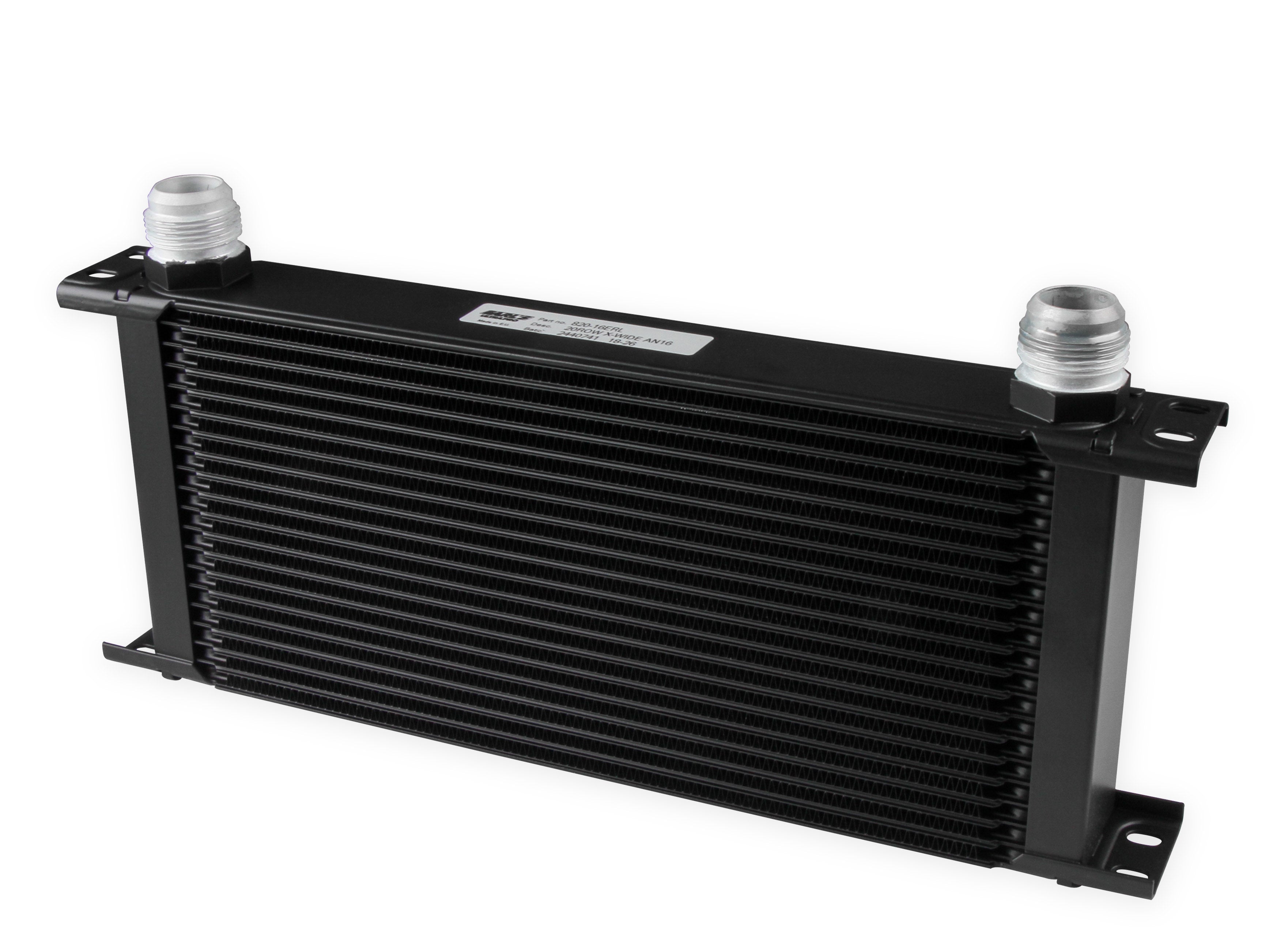 Earl's UltraPro Oil Cooler - Black,20 Rows,Extra-Wide,16 AN Male Flare Ports