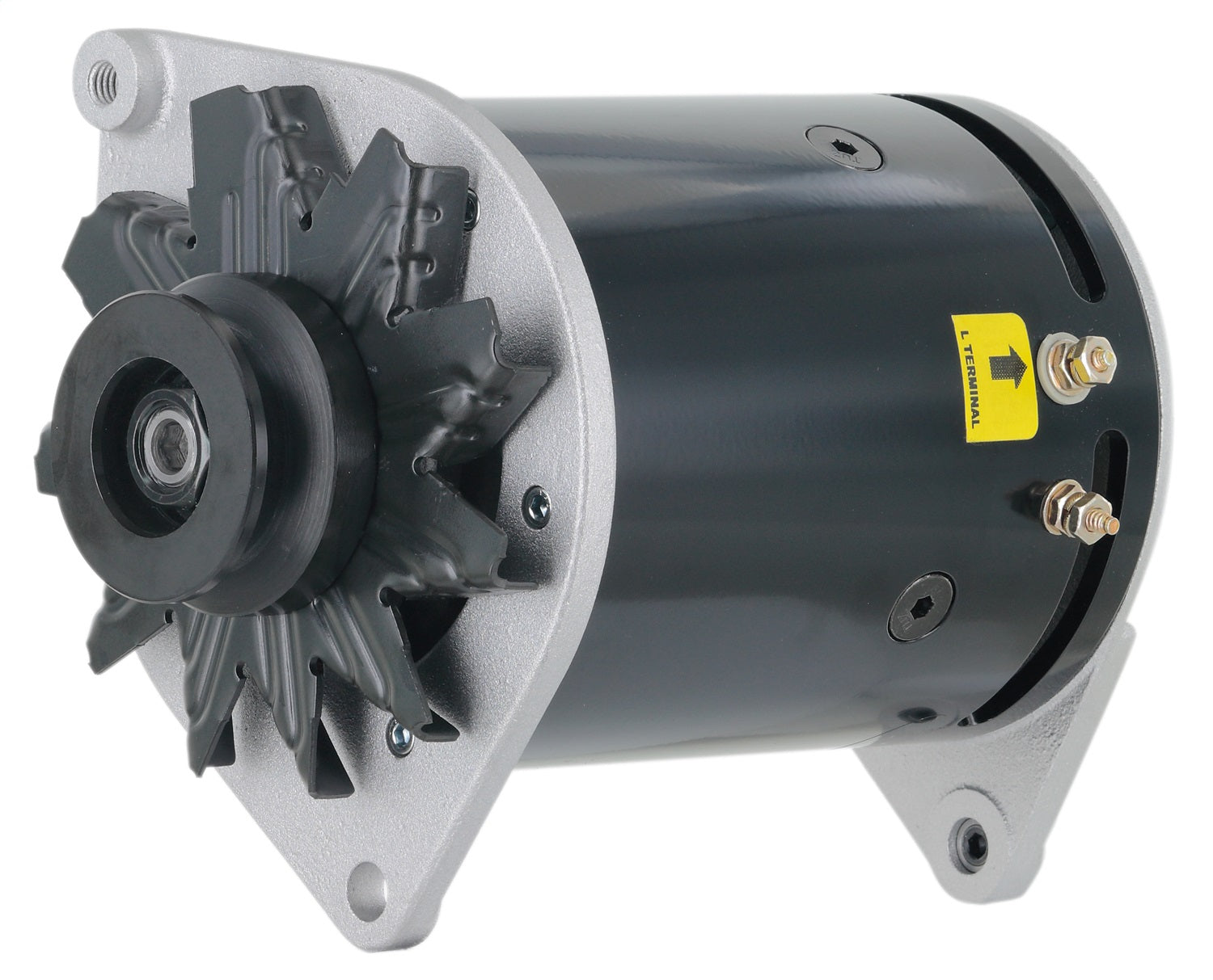 Powermaster Performance 82101 PowerGEN Alternator; Black; Swing Mount; 90 Amp; 65 Idle; 12 Volt; Powermaster Performance 82101