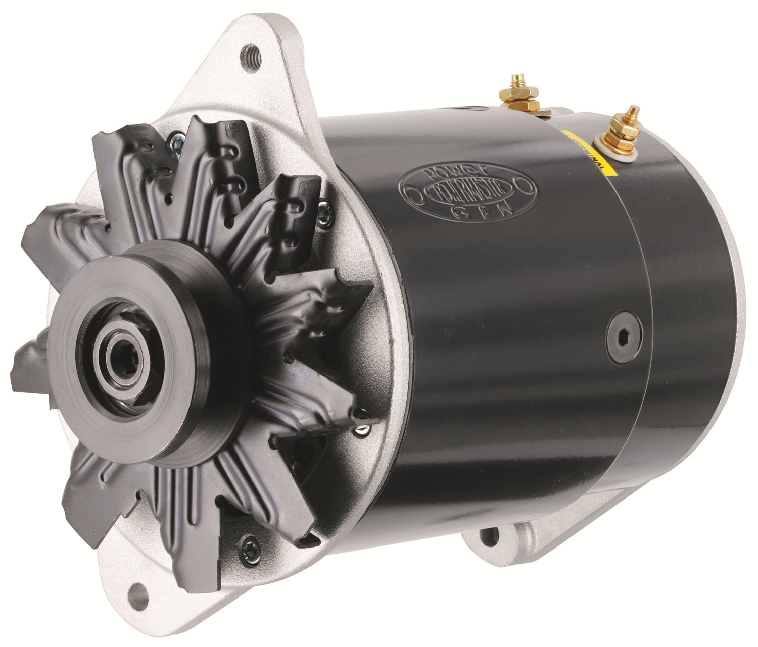 Powermaster Performance 82111 PowerGEN Alternator; Black; Short Case; 90 Amp; 65 Idle; 12V; Powermaster Performance 82111