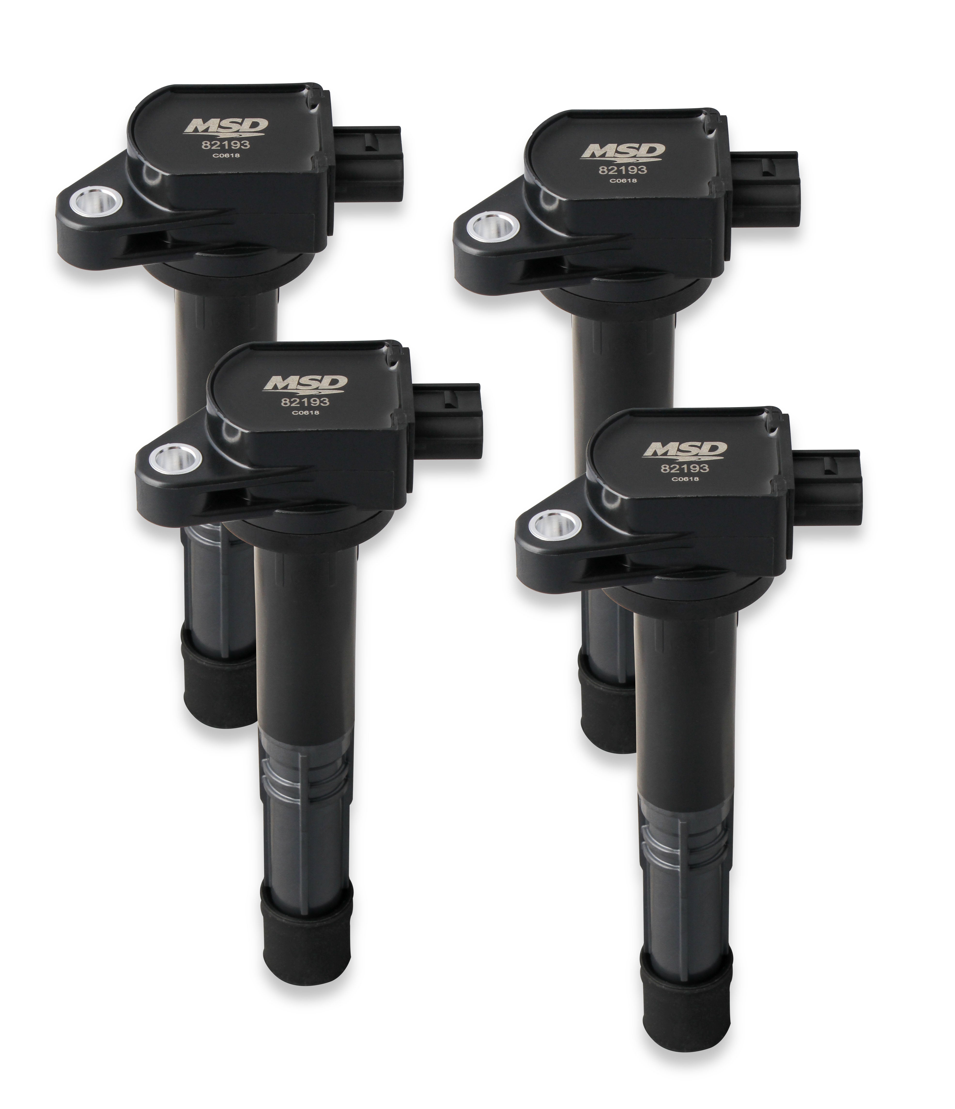 MSD Ignition Coil - Blaster Series - Honda/Acura 2.4L - Black - 4-Pack