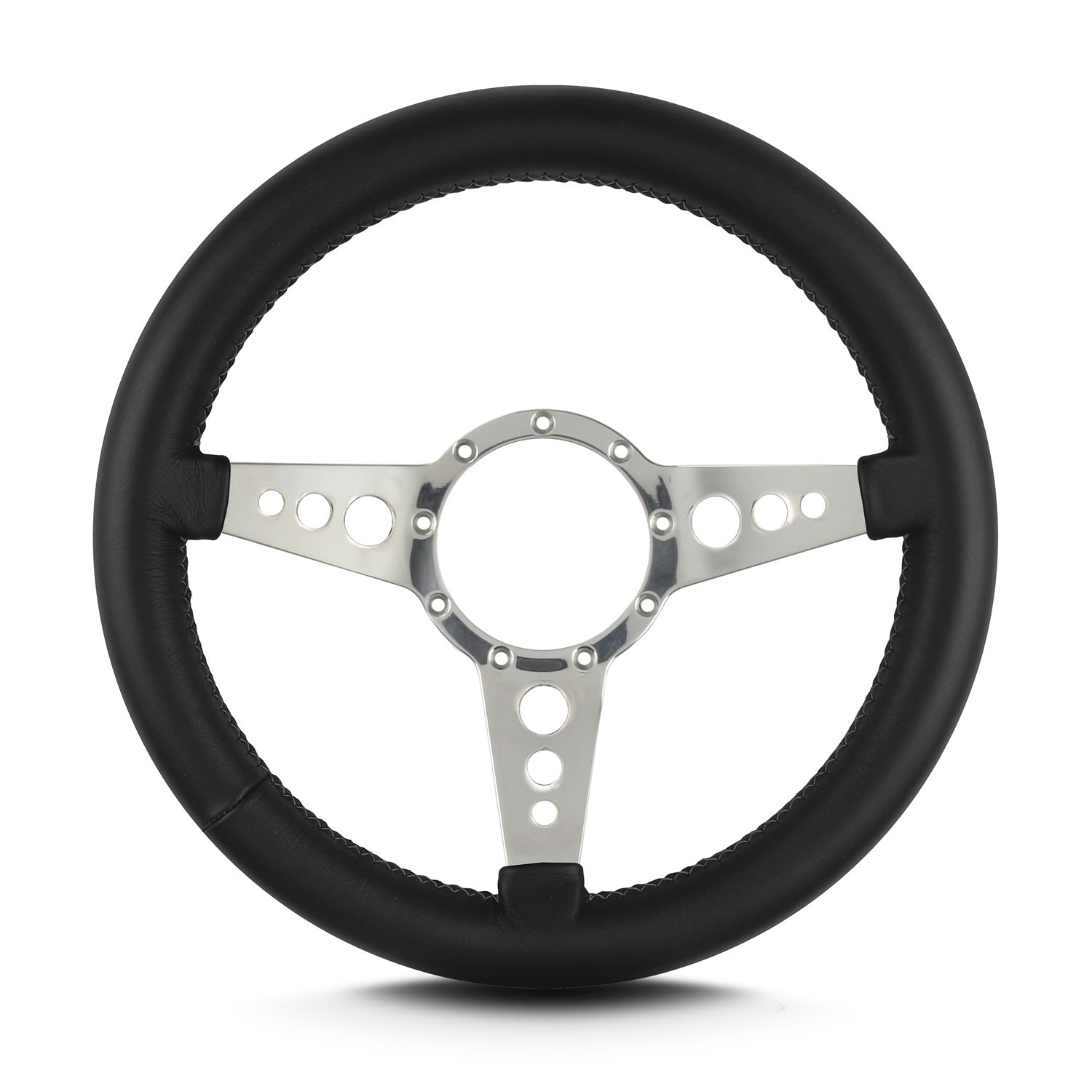 Lokar 82401 Lecarra Mark 4 GT Steering Wheel; Black; Polished Spokes; 14 in. Thick Grip; Lokar 82401