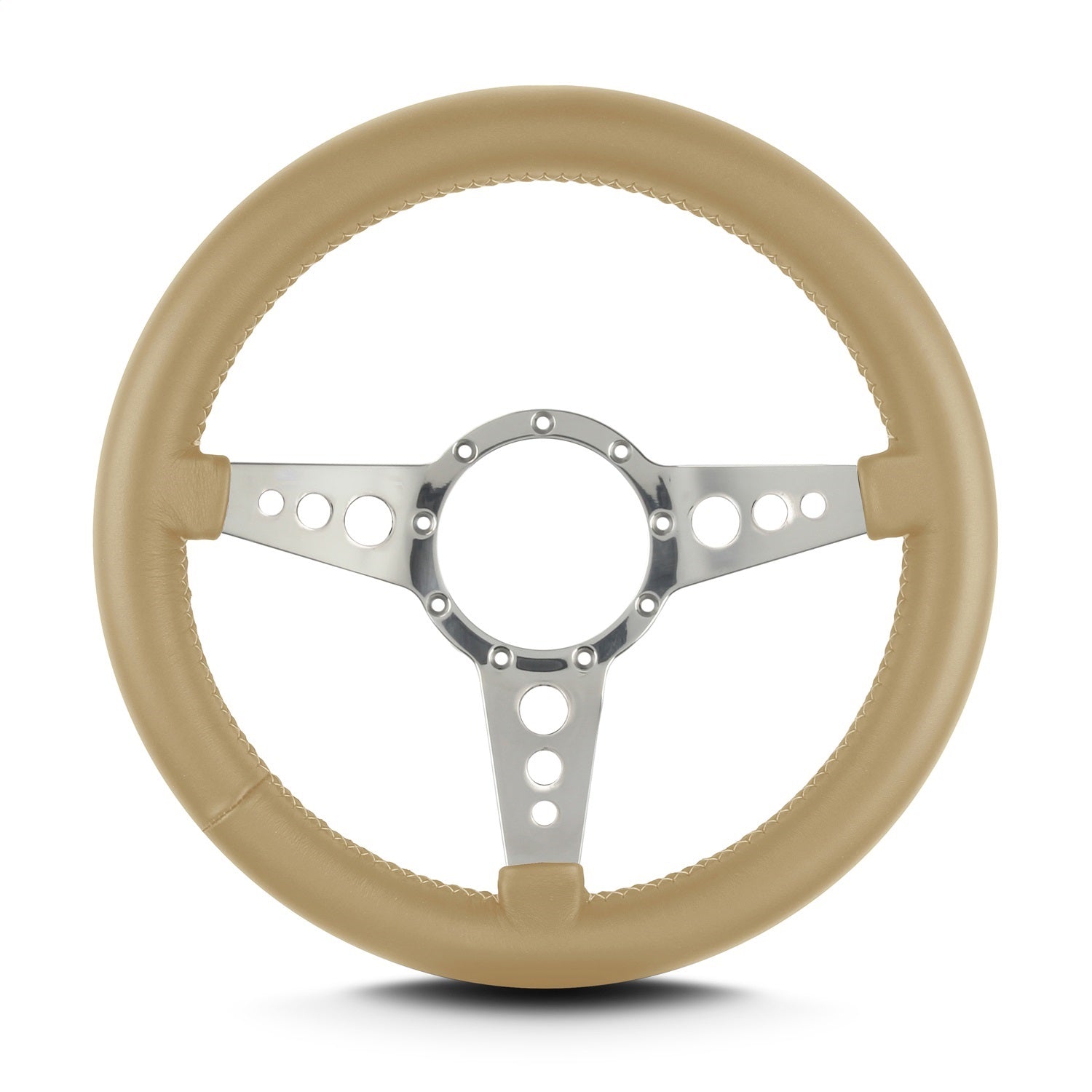 Lokar 82409 Lecarra Mark 4 GT Steering Wheel; Tan; Polished Spokes; 14 in. Thick Grip; Lokar 82409